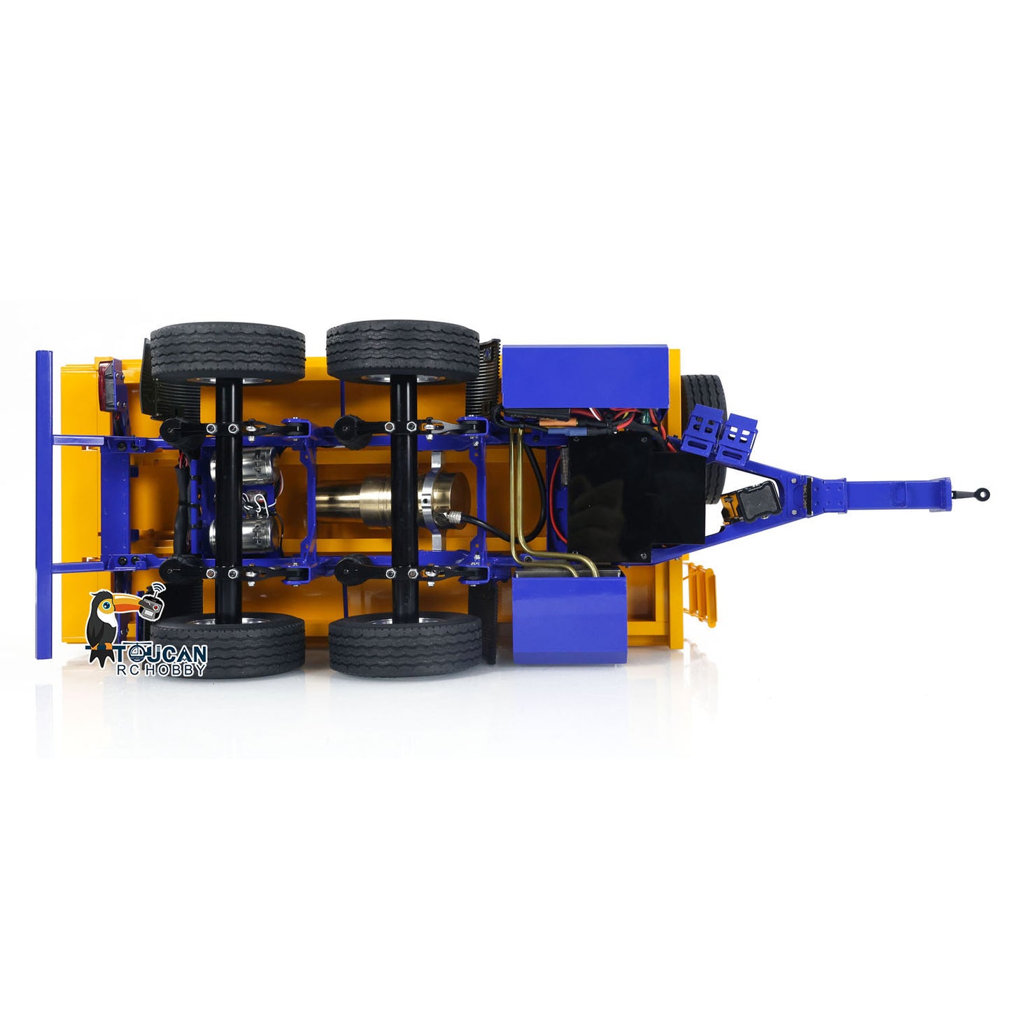 LESU Metal 1/14 Remorques hydrauliques RC à 2 essieux Remorque complète auto-basculante électrique