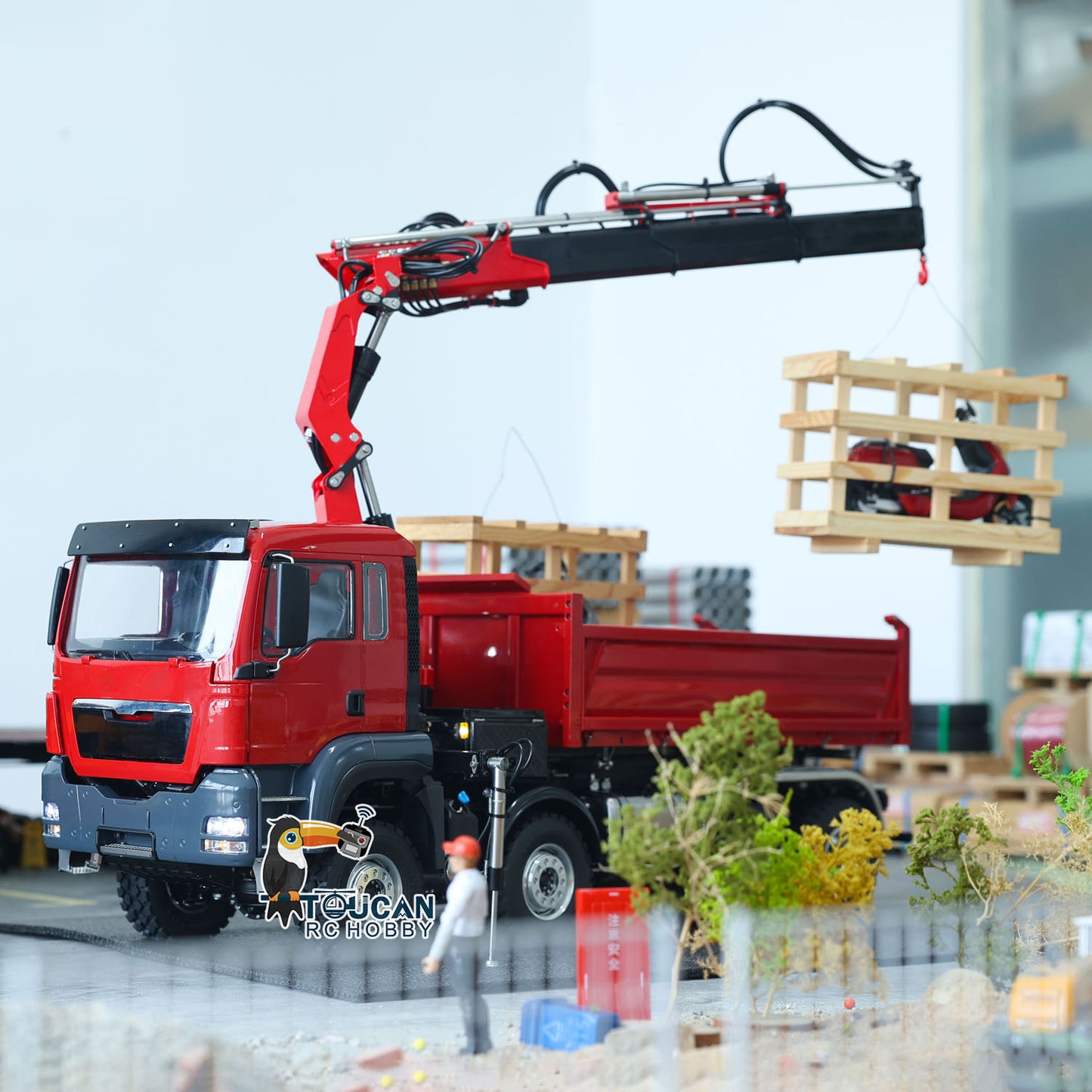 8X8 1/14 LESU RC Hydraulic Crane Dump Car RTR
