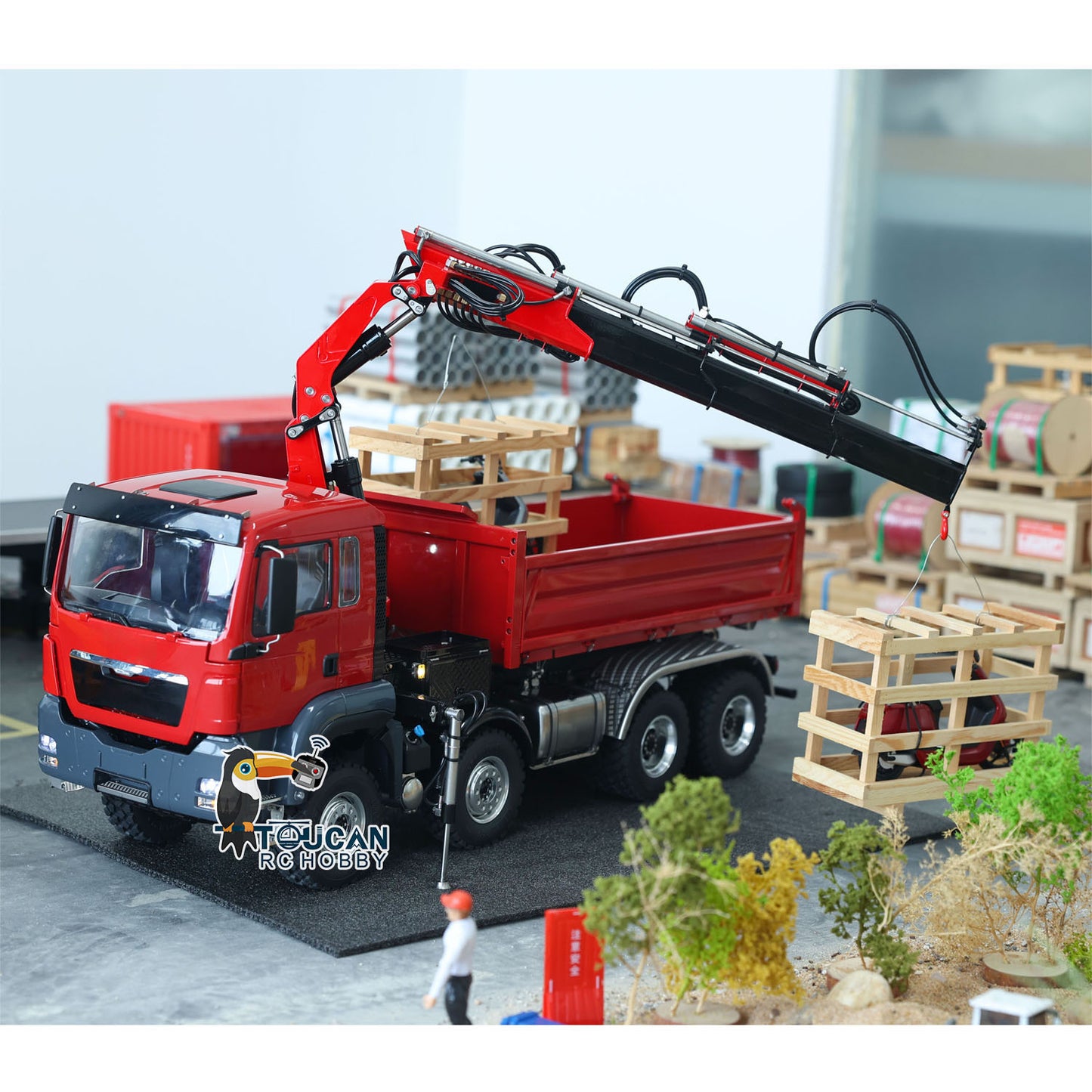 Voiture à benne basculante hydraulique LESU RC 8X8 1/14 RTR