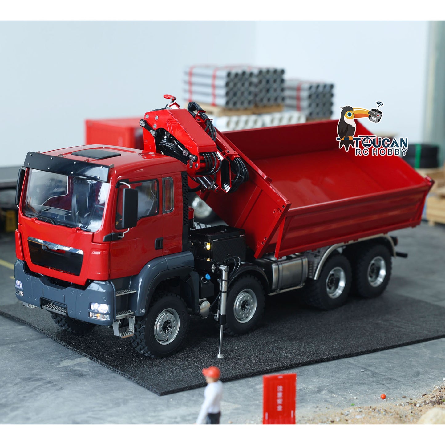 Voiture à benne basculante hydraulique LESU RC 8X8 1/14 RTR