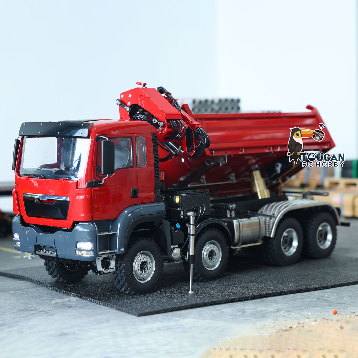 8X8 1/14 LESU RC Hydraulic Crane Dump Car RTR