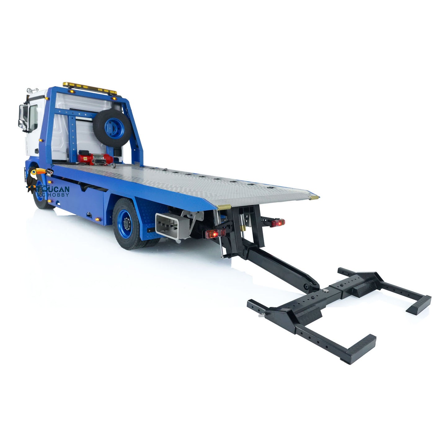 JDMODEL-196 1/14 4x4 Metal RC Hydraulic Flatbed Tow Truck