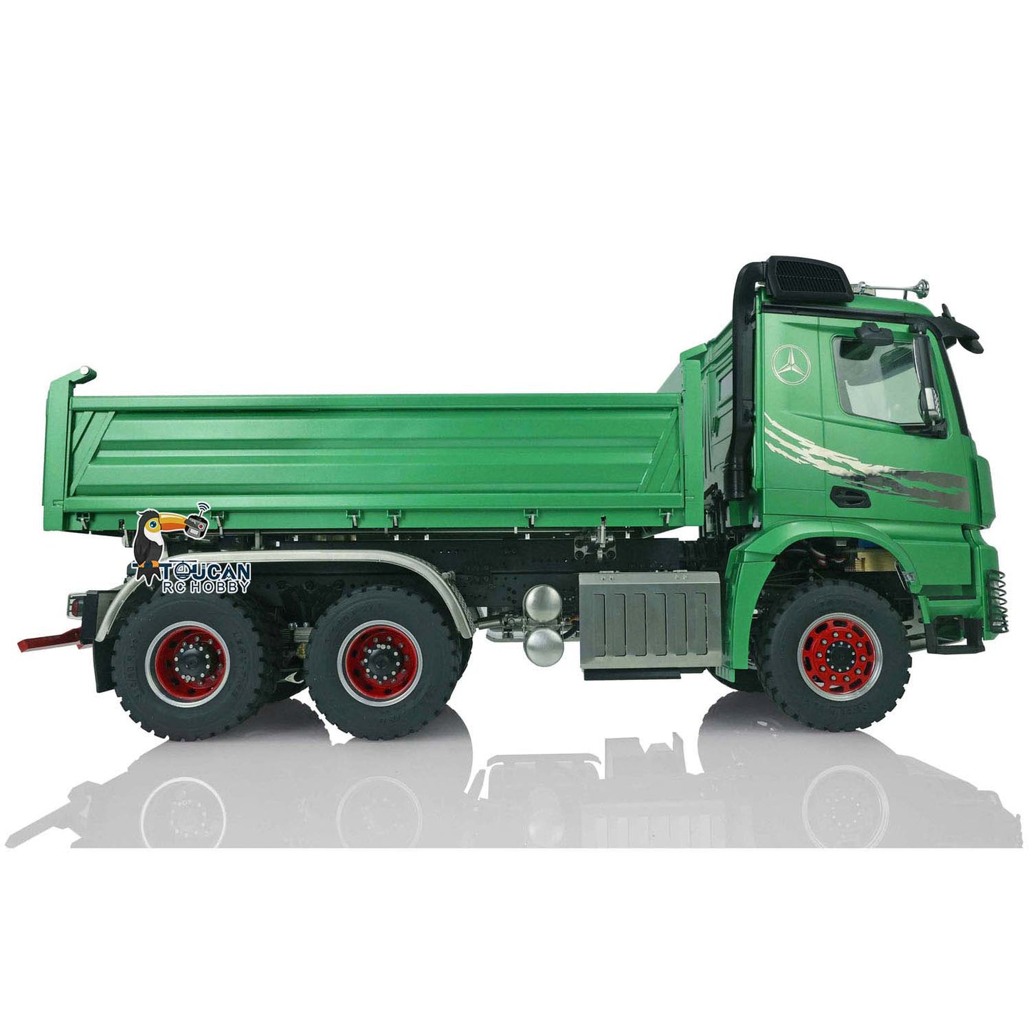 LESU 1/14 3Axles 3-way Tipper RC Hydraulic Dumper Radio Battery RTR