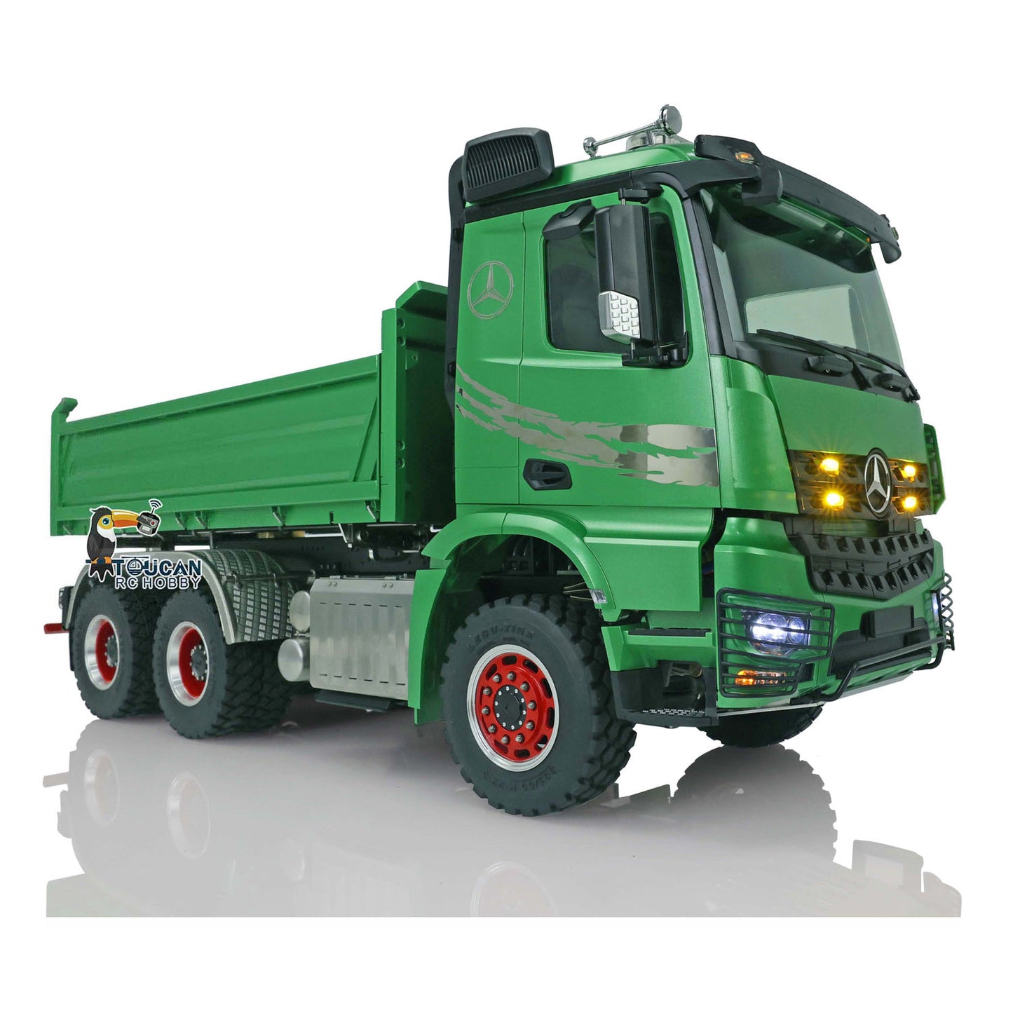 LESU 1/14 3Axles 3-way Tipper RC Hydraulic Dumper Radio Battery RTR