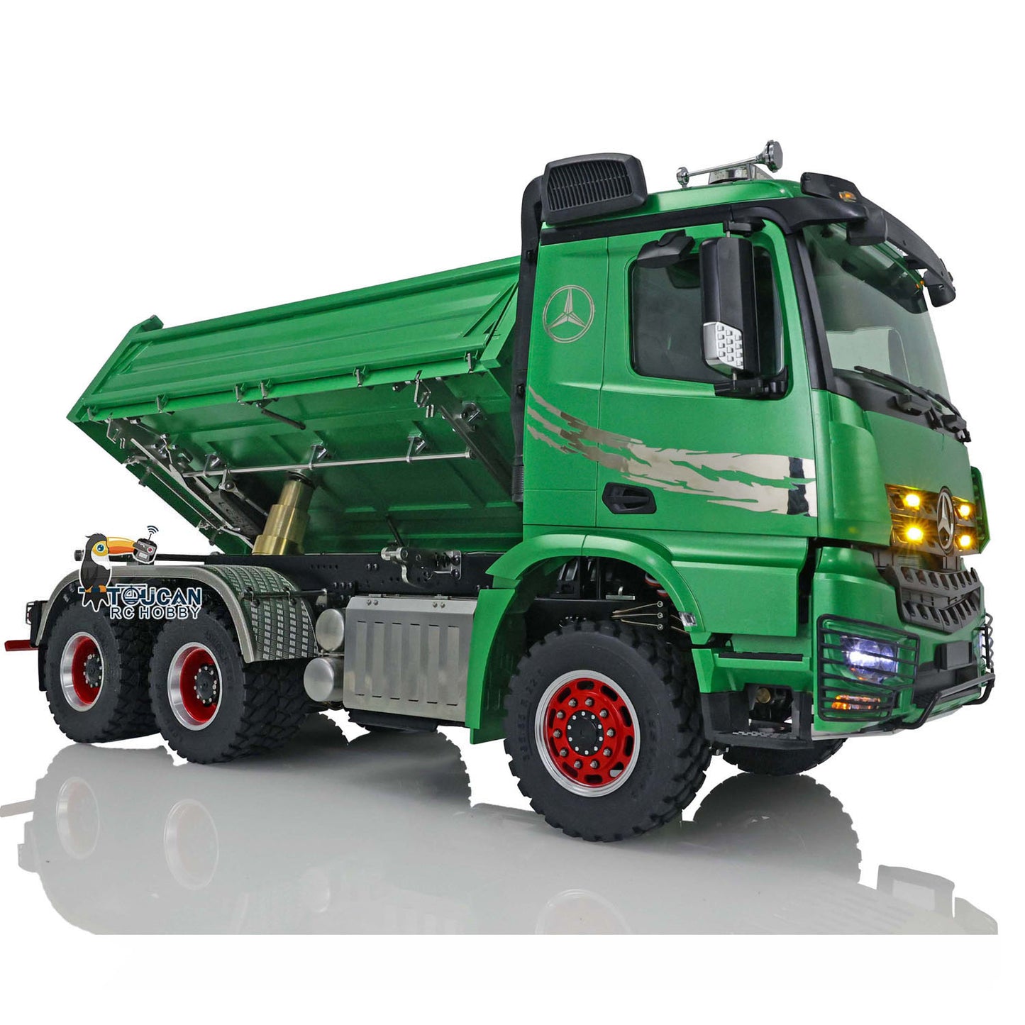 LESU 1/14 3Axles 3-way Tipper RC Hydraulic Dumper Radio Battery RTR