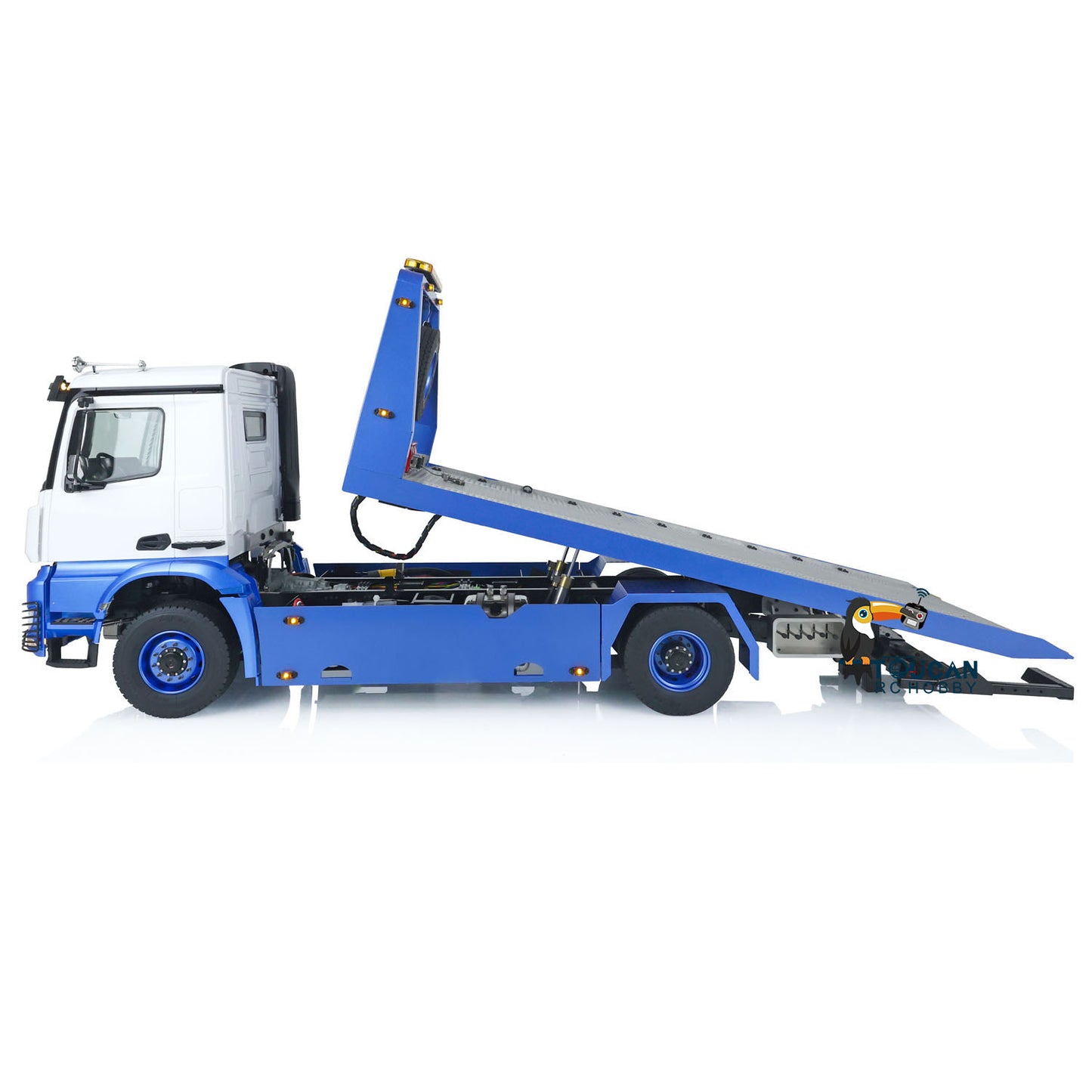 JDMODEL-196 1/14 4x4 Metal RC Hydraulic Flatbed Tow Truck