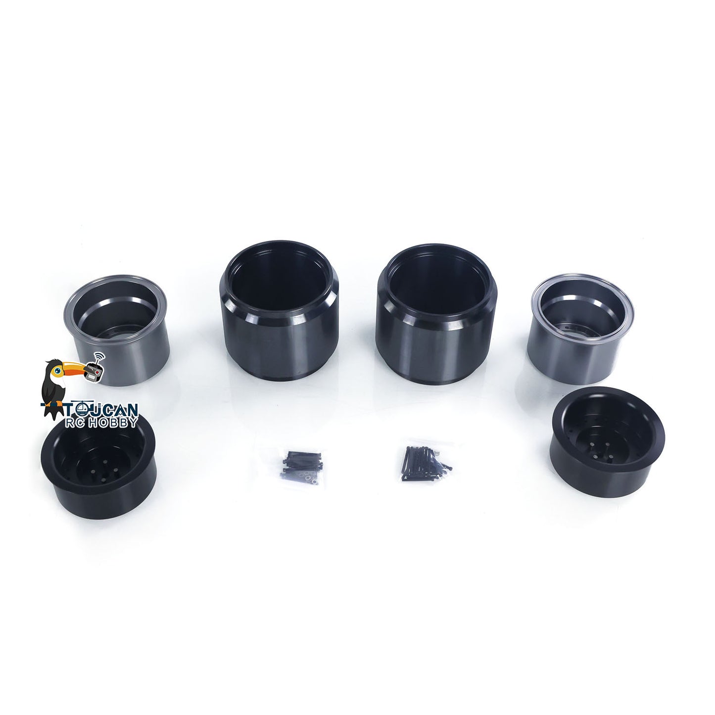 Metal Manual Quick Coupler Wheel Hub Rubber Tire Metal Fork for JDModel JDM-198 ZW370 RC Hydraulic Loader Model DIY