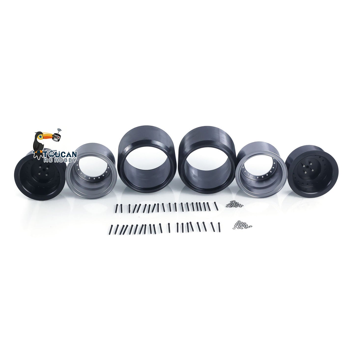 Metal Manual Quick Coupler Wheel Hub Rubber Tire Metal Fork for JDModel JDM-198 ZW370 RC Hydraulic Loader Model DIY