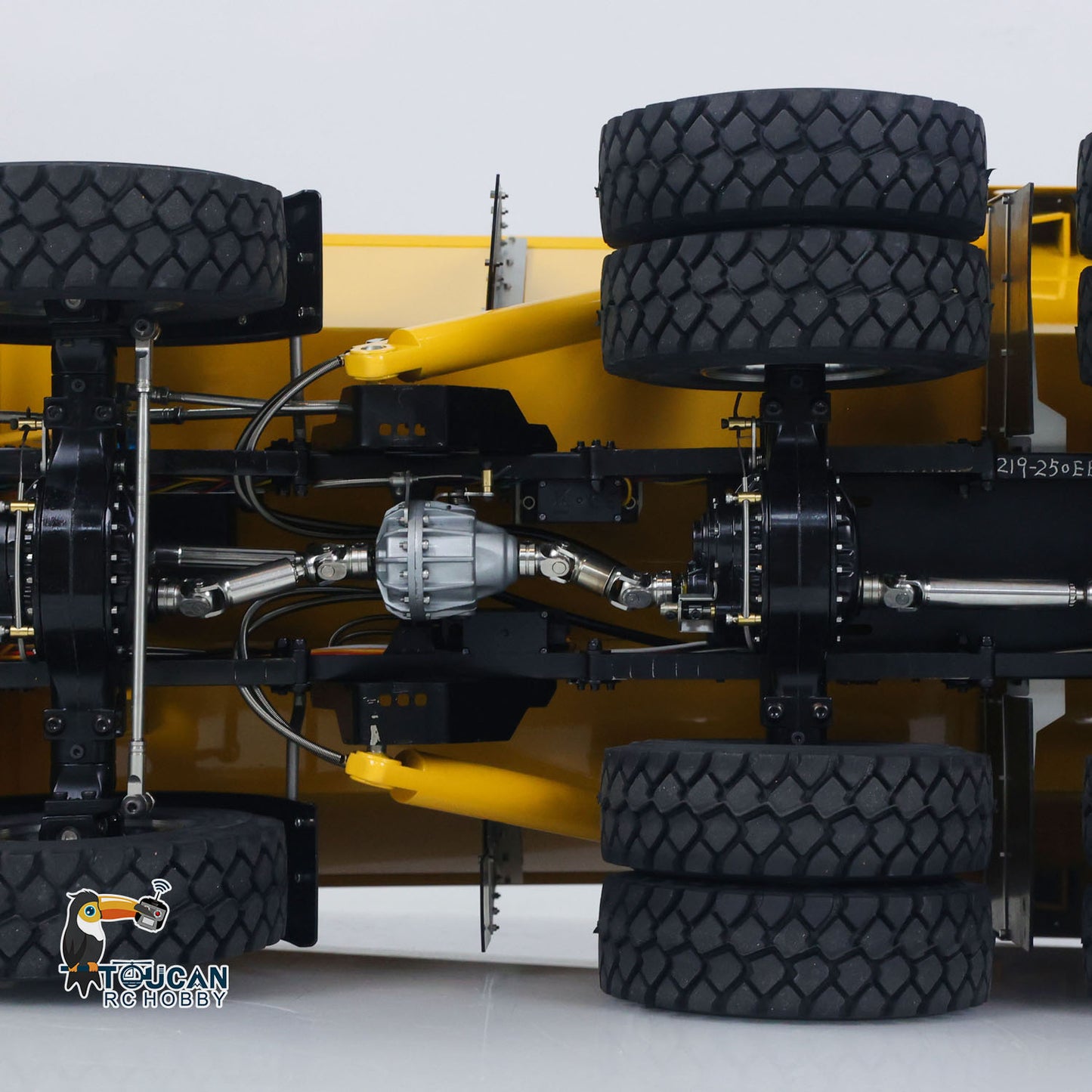 JDM 219 1/14 Metal RC Hydraulic Dumper Truck 10X10 10X6 Tipper 3Speed Axles Transfer Case Differential Locks