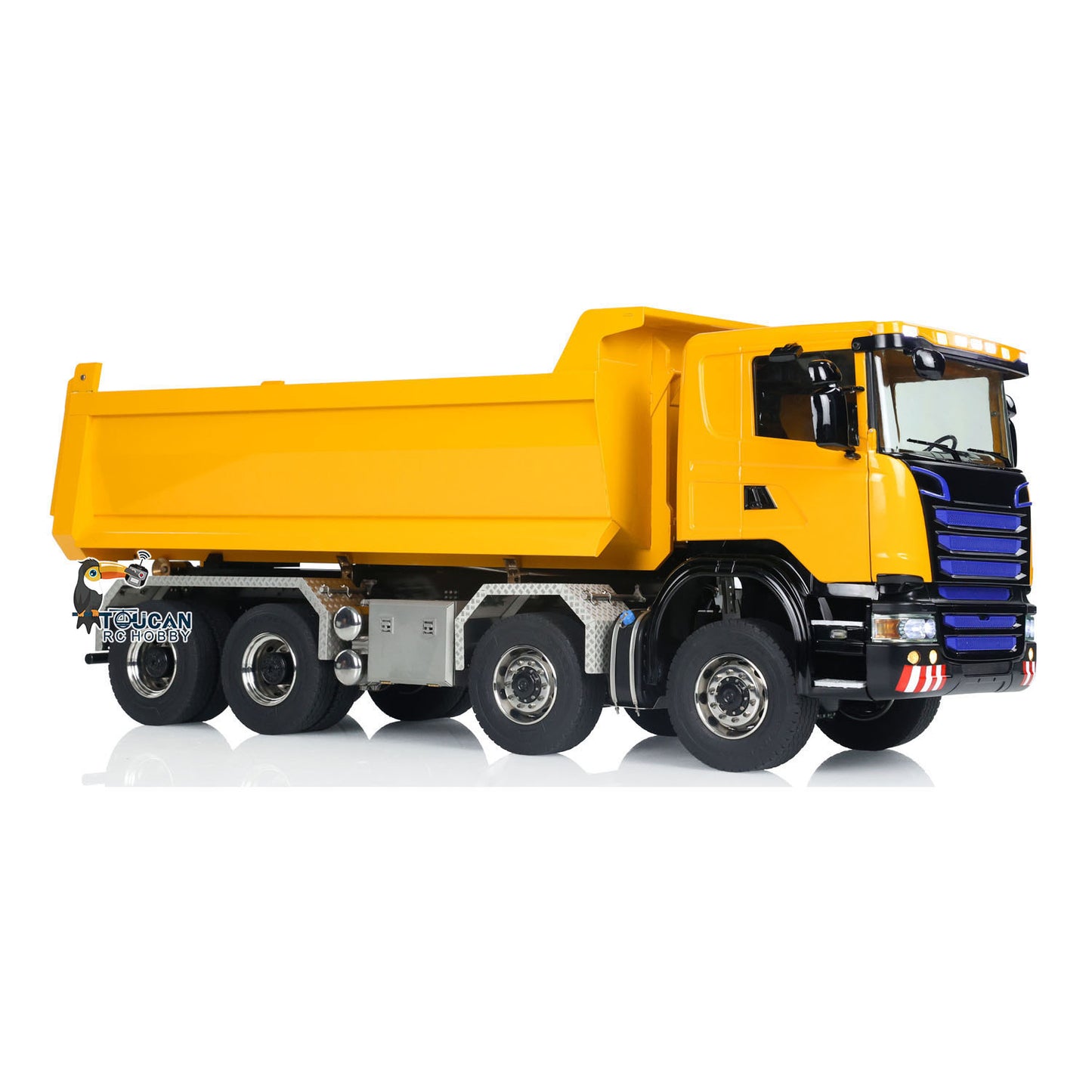 Metal 1/14 Remote Control Hydraulic Dump Truck 8x8 Full Tipper Car Differential