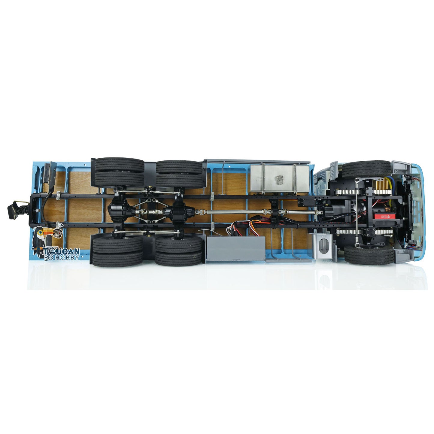 LESU RC Tractor Truck Flatbed for 1/14 6x4 2.4G Car