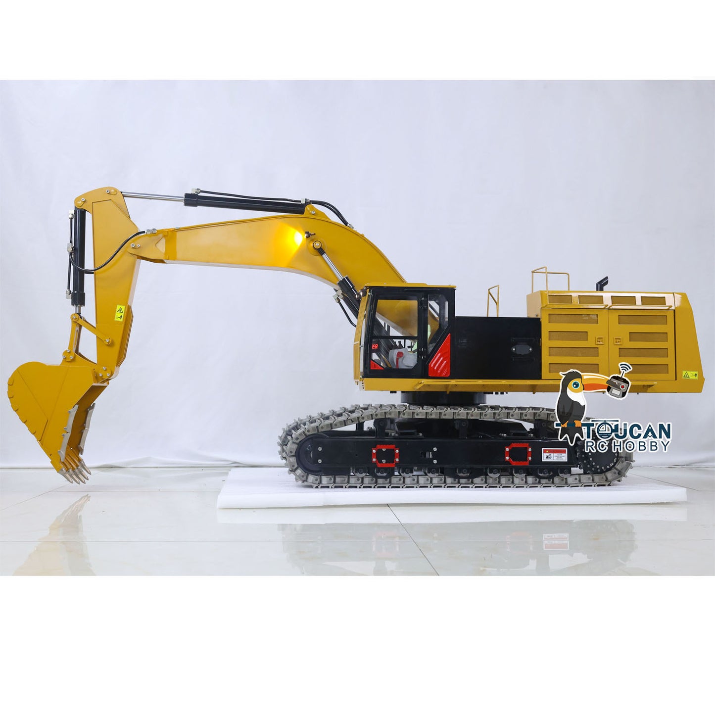 EN STOCK Métal 1/8 390F RC Excavatrice hydraulique Pelle Cisaille Ciseaux Grab Godet Ripper Coupleur à dégagement rapide