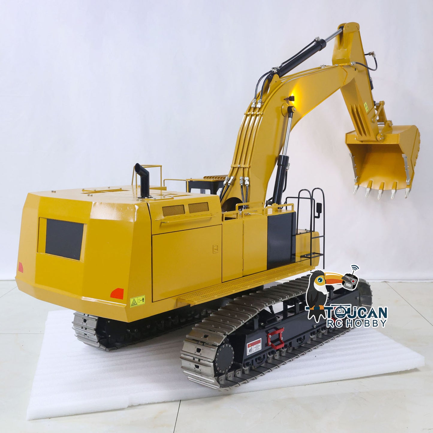 EN STOCK Métal 1/8 390F RC Excavatrice hydraulique Pelle Cisaille Ciseaux Grab Godet Ripper Coupleur à dégagement rapide