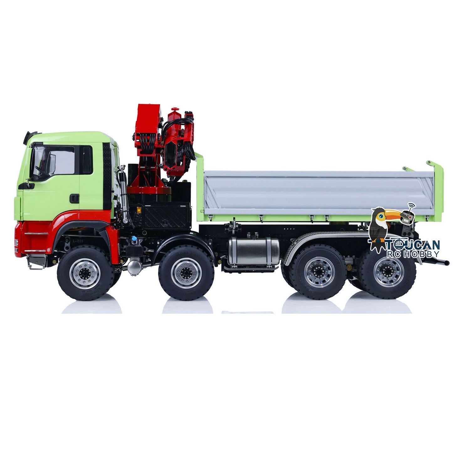 LESU 1/14 Metall MAN 8X8 RC Hydraulische Dumper Lkw Mit Kran Z0063