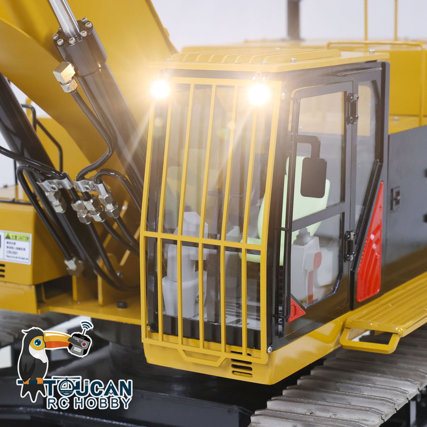 EN STOCK Métal 1/8 390F RC Excavatrice hydraulique Pelle Cisaille Ciseaux Grab Godet Ripper Coupleur à dégagement rapide