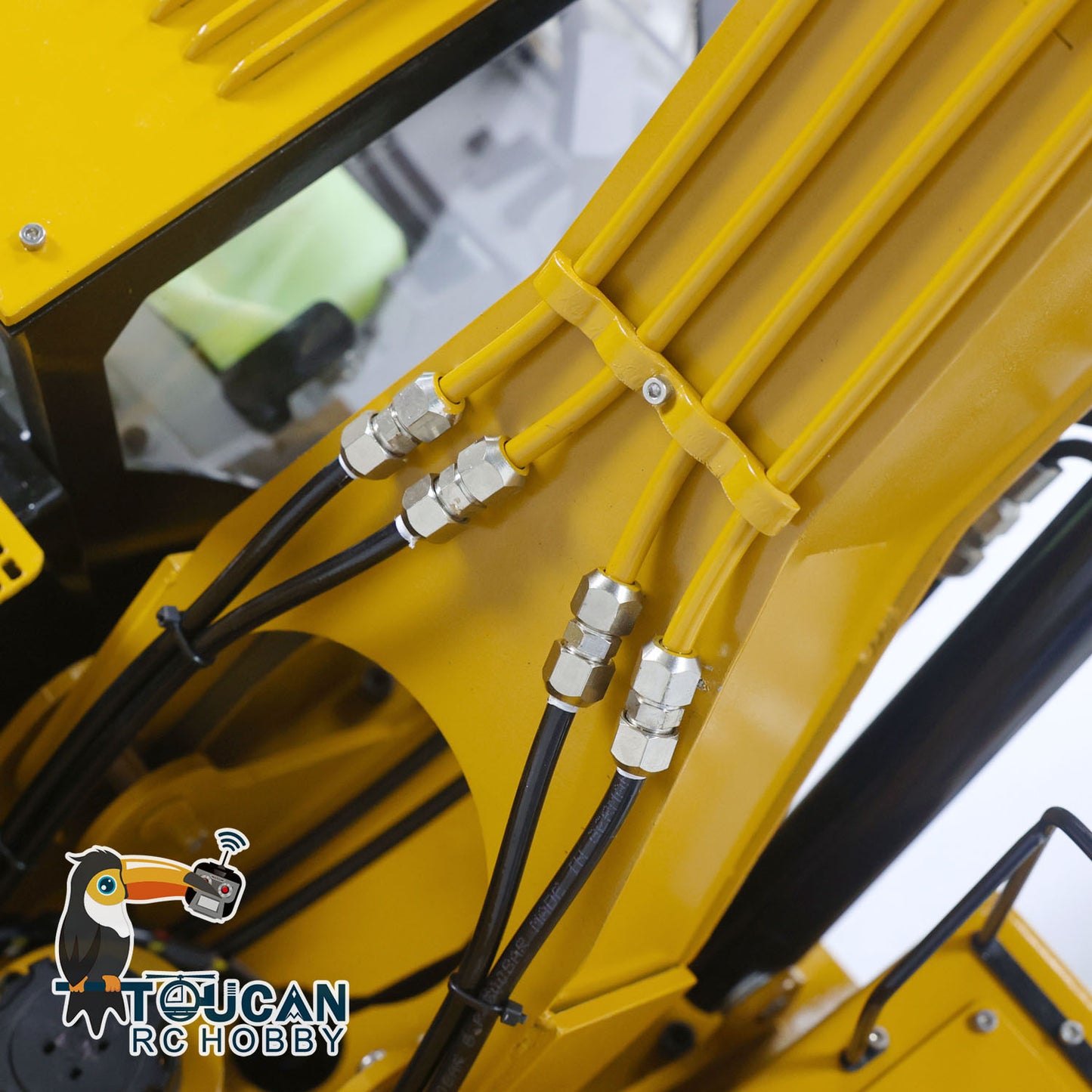 EN STOCK Métal 1/8 390F RC Excavatrice hydraulique Pelle Cisaille Ciseaux Grab Godet Ripper Coupleur à dégagement rapide