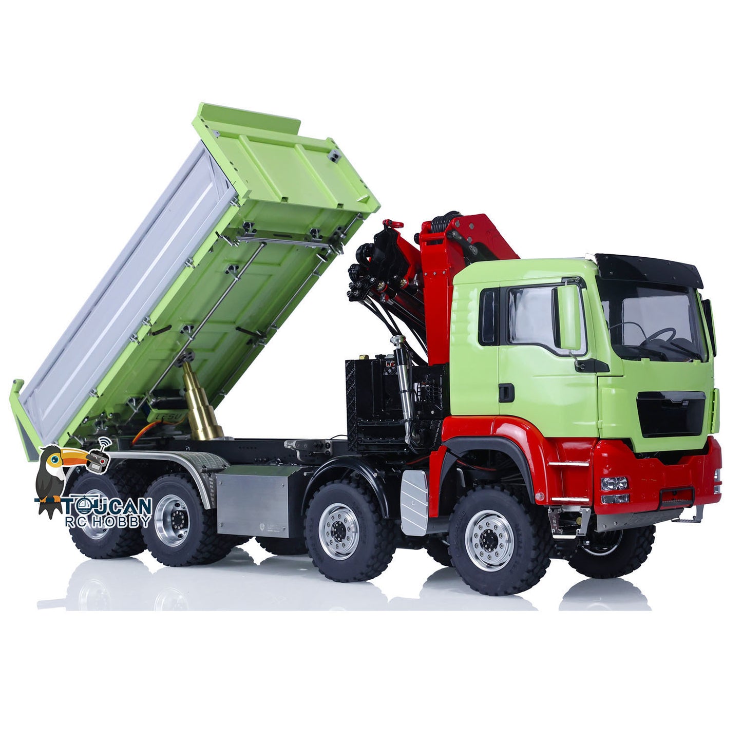 LESU 1/14 Metall MAN 8X8 RC Hydraulische Dumper Lkw Mit Kran Z0063
