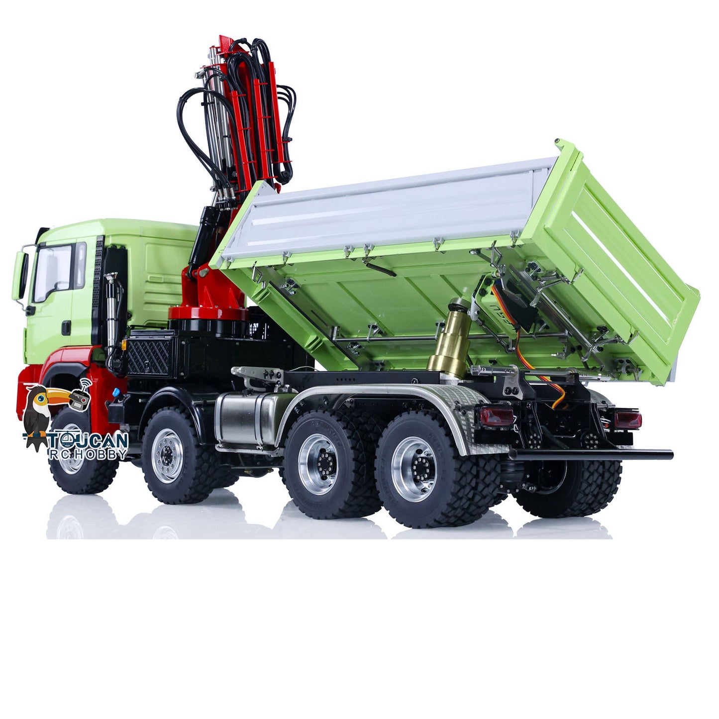 LESU 1/14 Metall MAN 8X8 RC Hydraulische Dumper Lkw Mit Kran Z0063