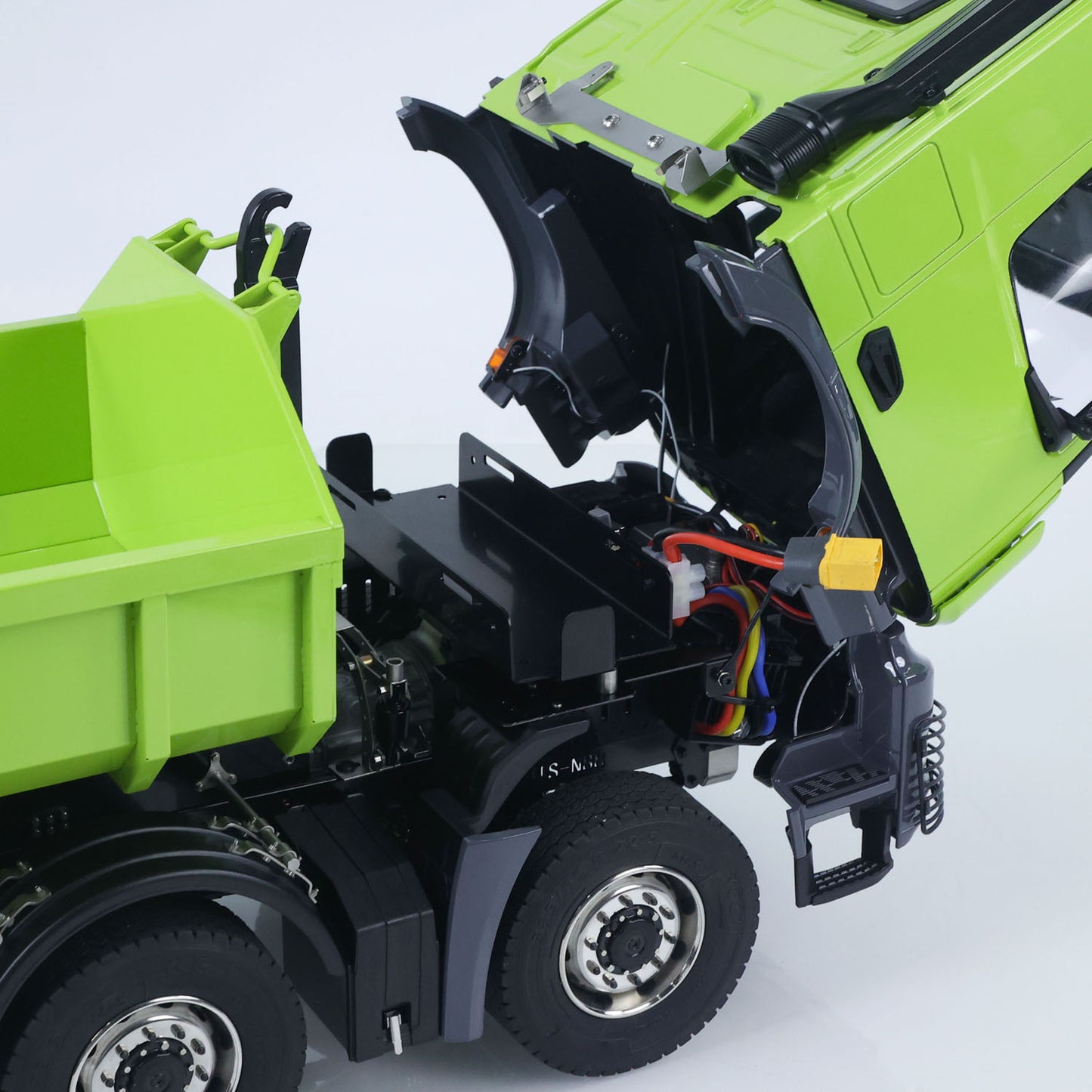 IN STOCK 1/14 8x8 Metal RC PNP Hydraulic Painted Assembled Roll On/Off Dumper Truck
