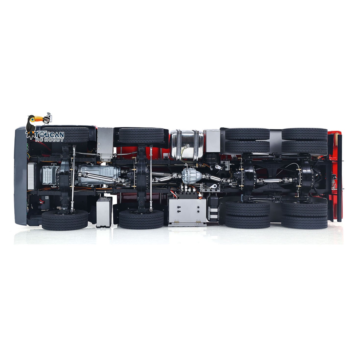 1/14 8*8 Remote Control Hydraulic Roll On Off Dump Truck 1838 2 Valves RC Full Tipper 3Speed Gearbox Hobbywing 1060 Brushed ESC