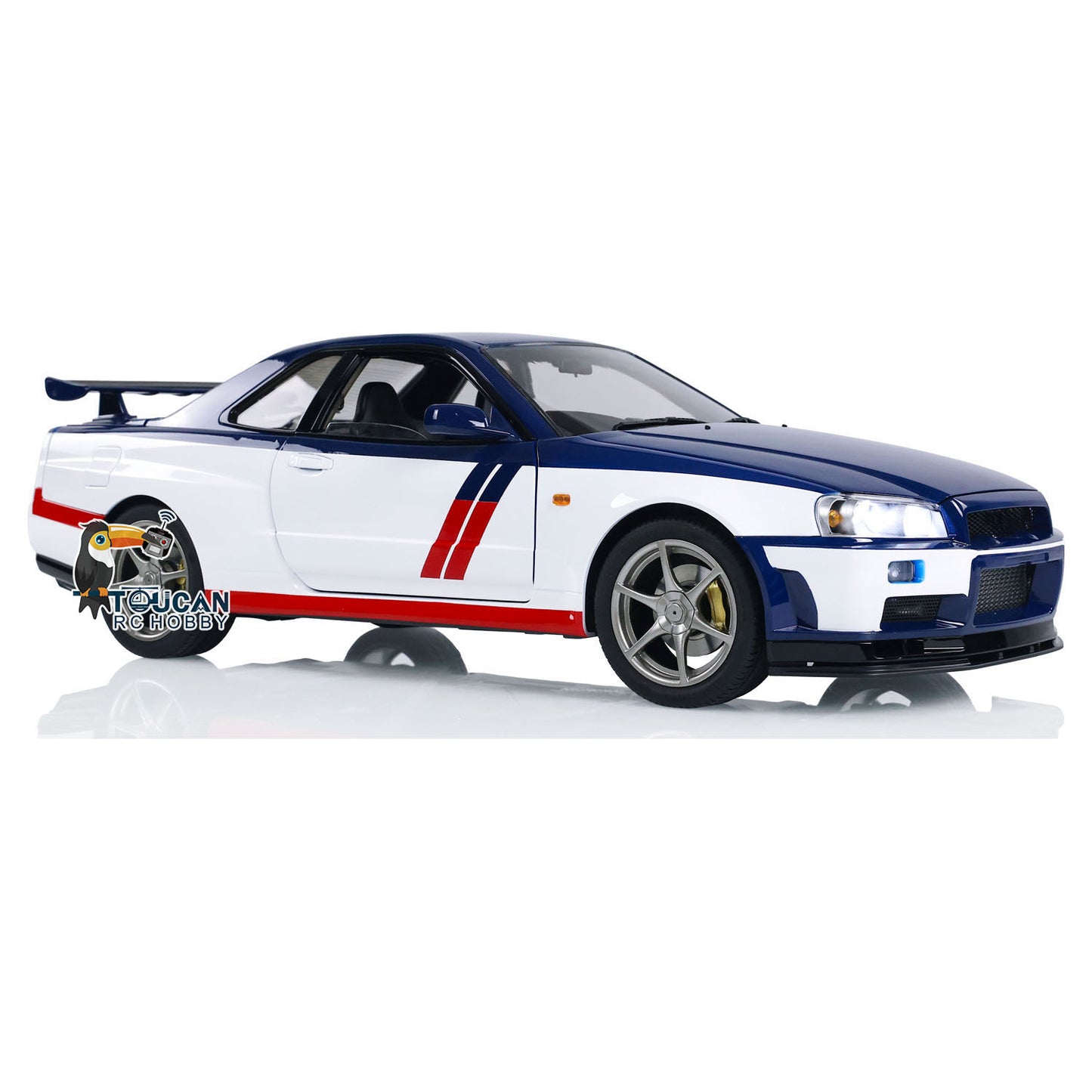 Capo 1/8 Assembled Painted RTR 4x4 4WD R34 RC Racing Drifting Car With Sound Light System Smoke Function