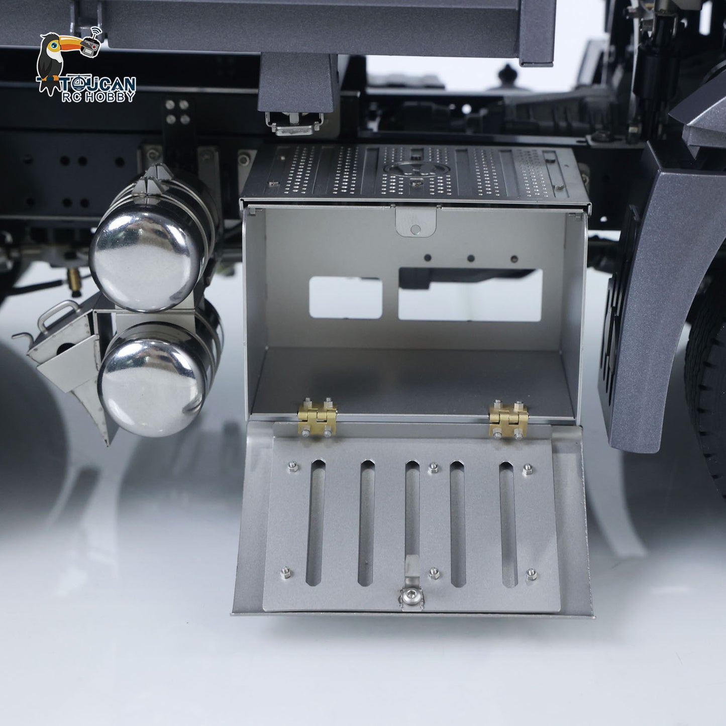 EN STOCK 1/14 6x6 Camion à benne basculante hydraulique RC Voiture à benne basculante en métal FlySky I6S