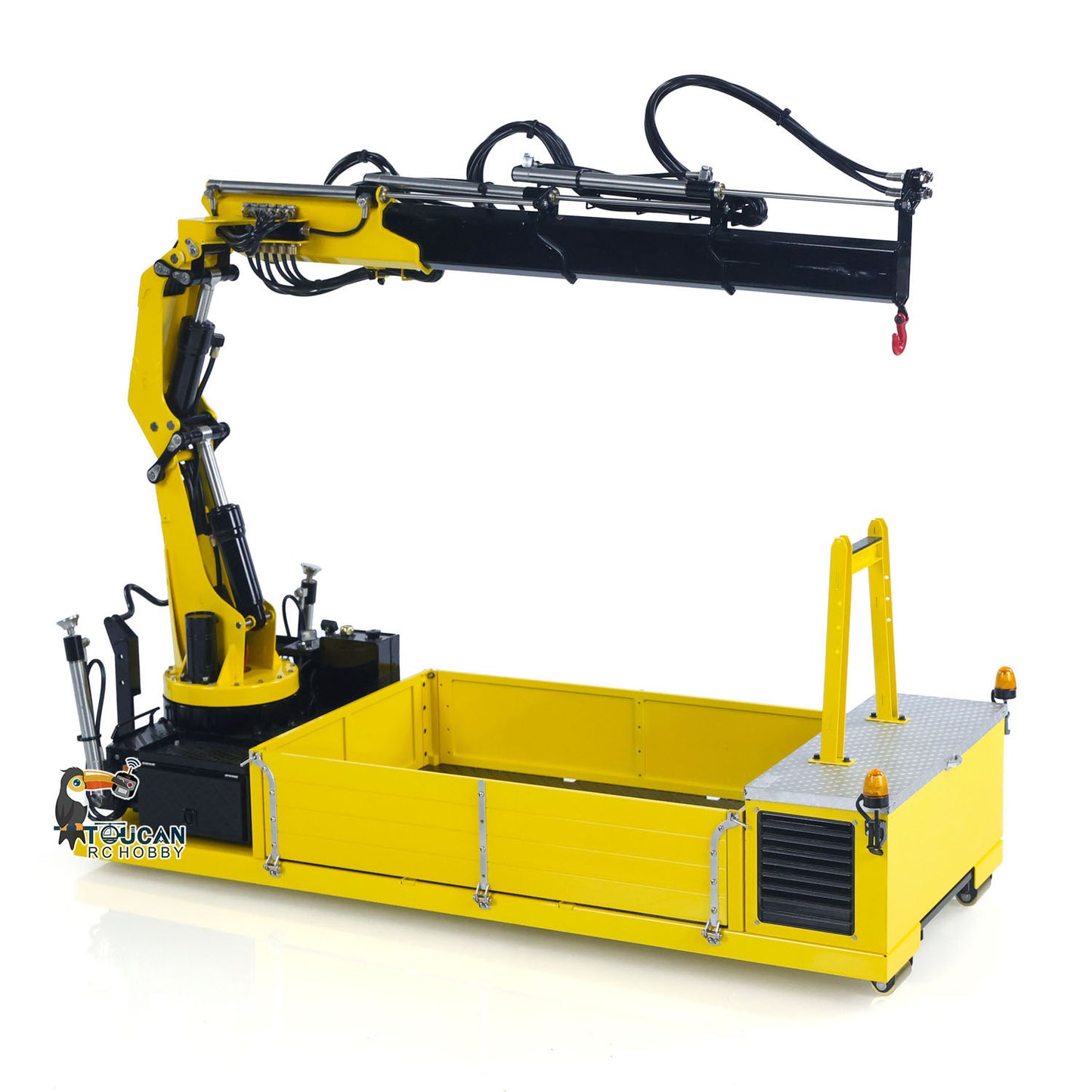 Metal Cargo Box & Hydraulic Crane 7CH Valve Pump for LESU 1/14 Radio Controleld Roll Off Dumper Truck DIY RC Tipper Model Car