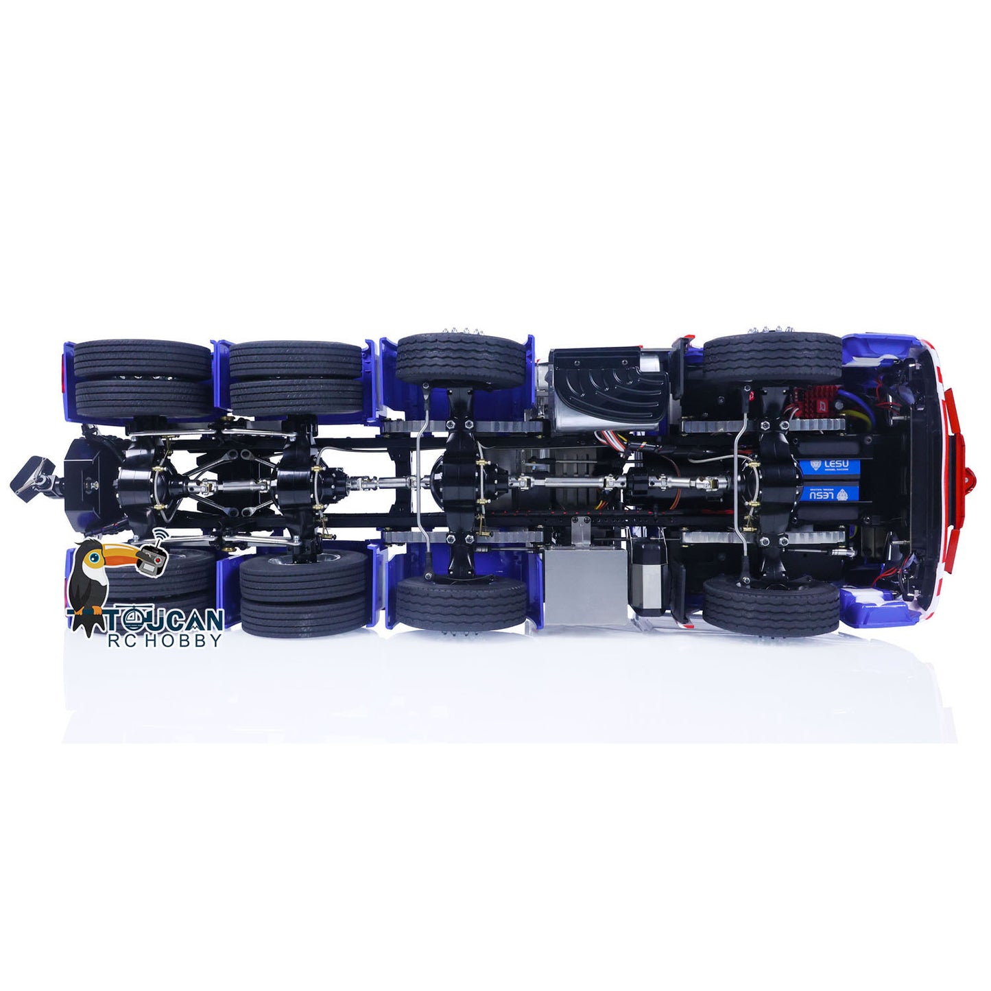 1/14 LESU 8X8 RC Traktor Lkw Auto Modell W/Ausrüstung Rack