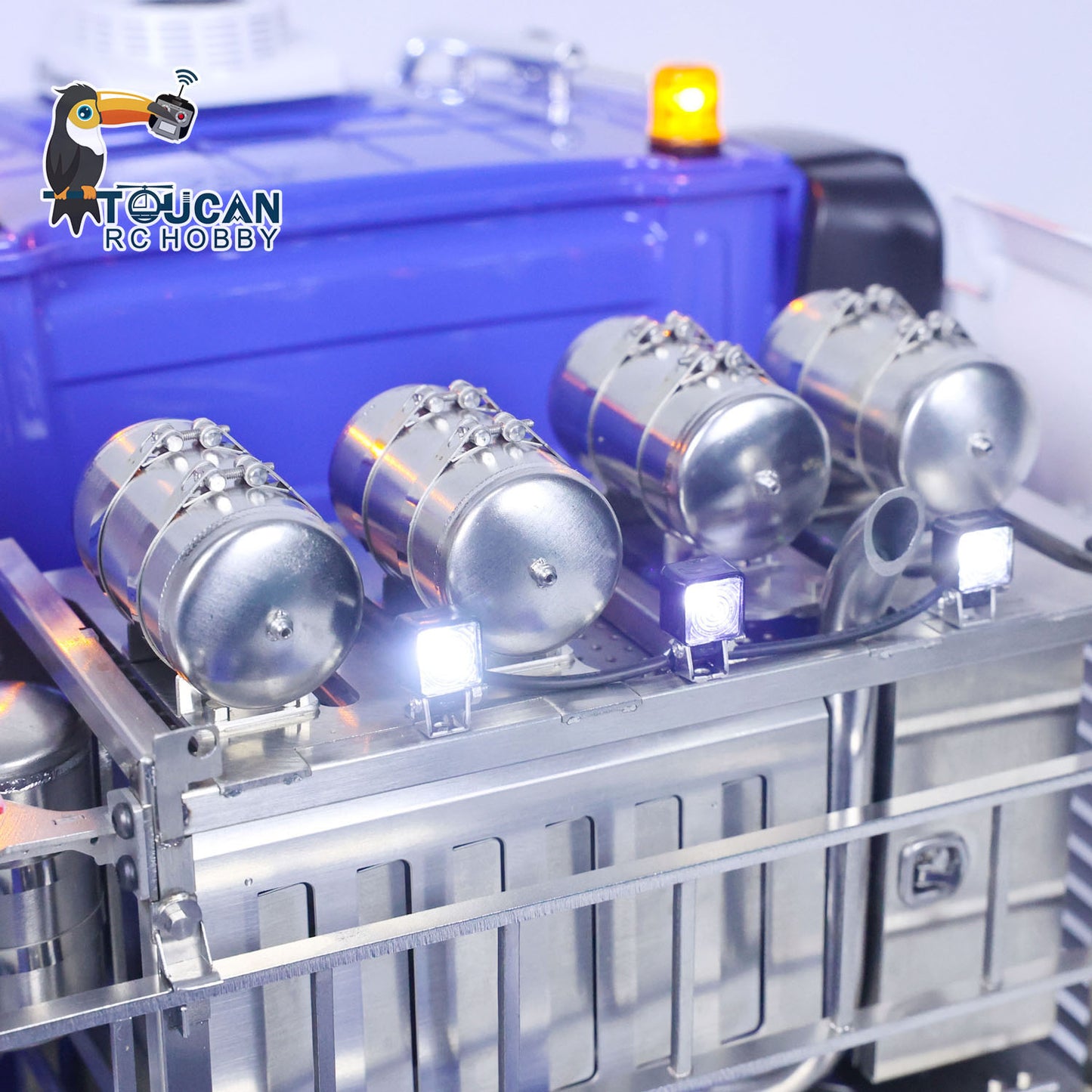 1/14 LESU 8X8 RC Traktor Lkw Auto Modell W/Ausrüstung Rack