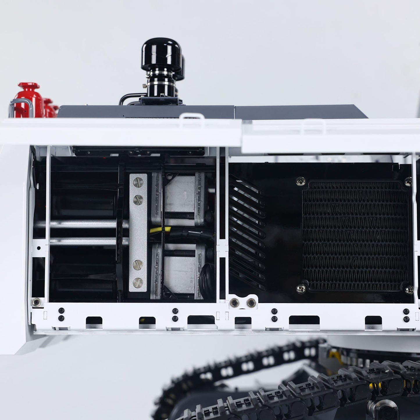 LESU 1/14 Heavy RC Hydraulic Excavator AOUE 9150 for Forward Shovel Double-Pump Digger PNP Construction vehicle Car Light System