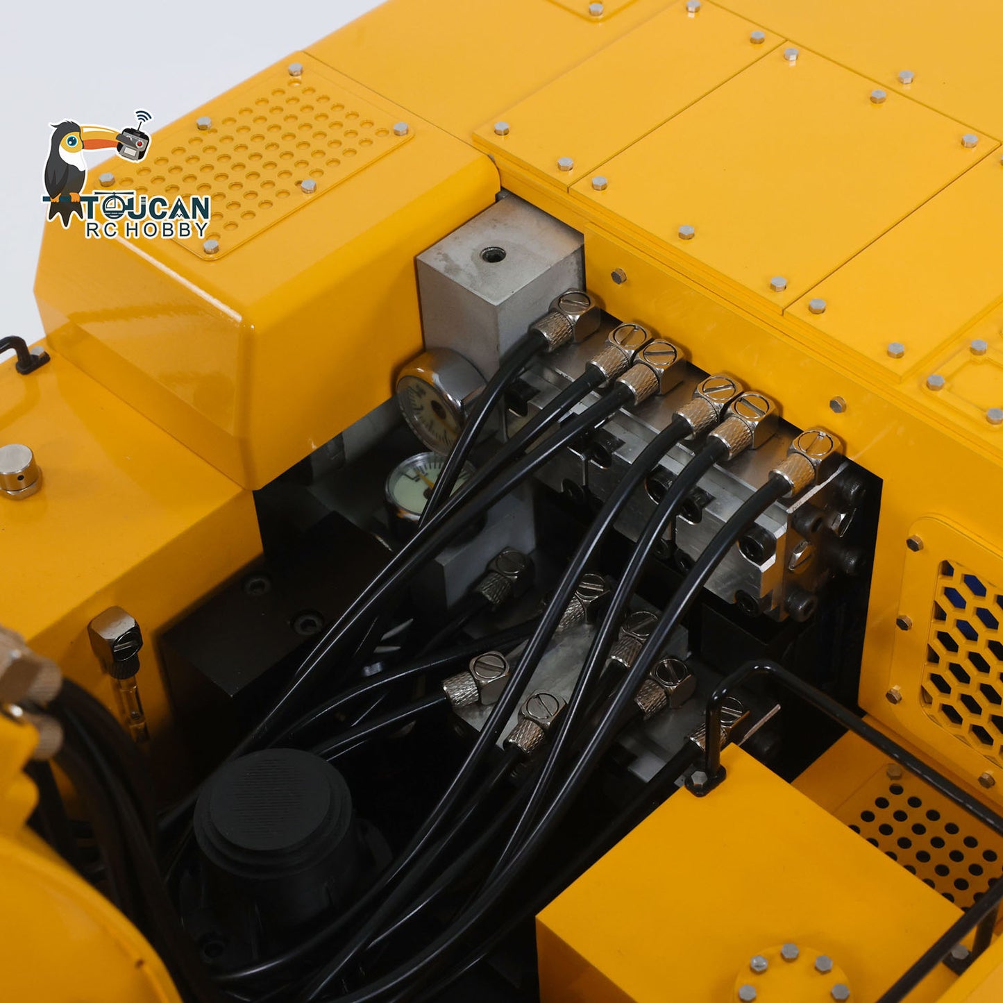 Heavy Machine 1/14 RC Hydraulic Excavator 395F Metal Digger RTR Model Car 1.0L Dual Pump Frsky X14 Radio Battery