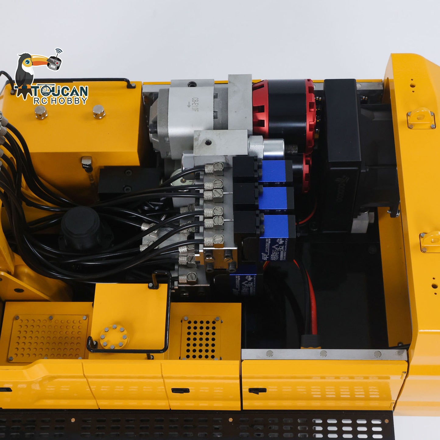 Heavy Machine 1/14 RC Hydraulic Excavator 395F Metal Digger RTR Model Car 1.0L Dual Pump Frsky X14 Radio Battery