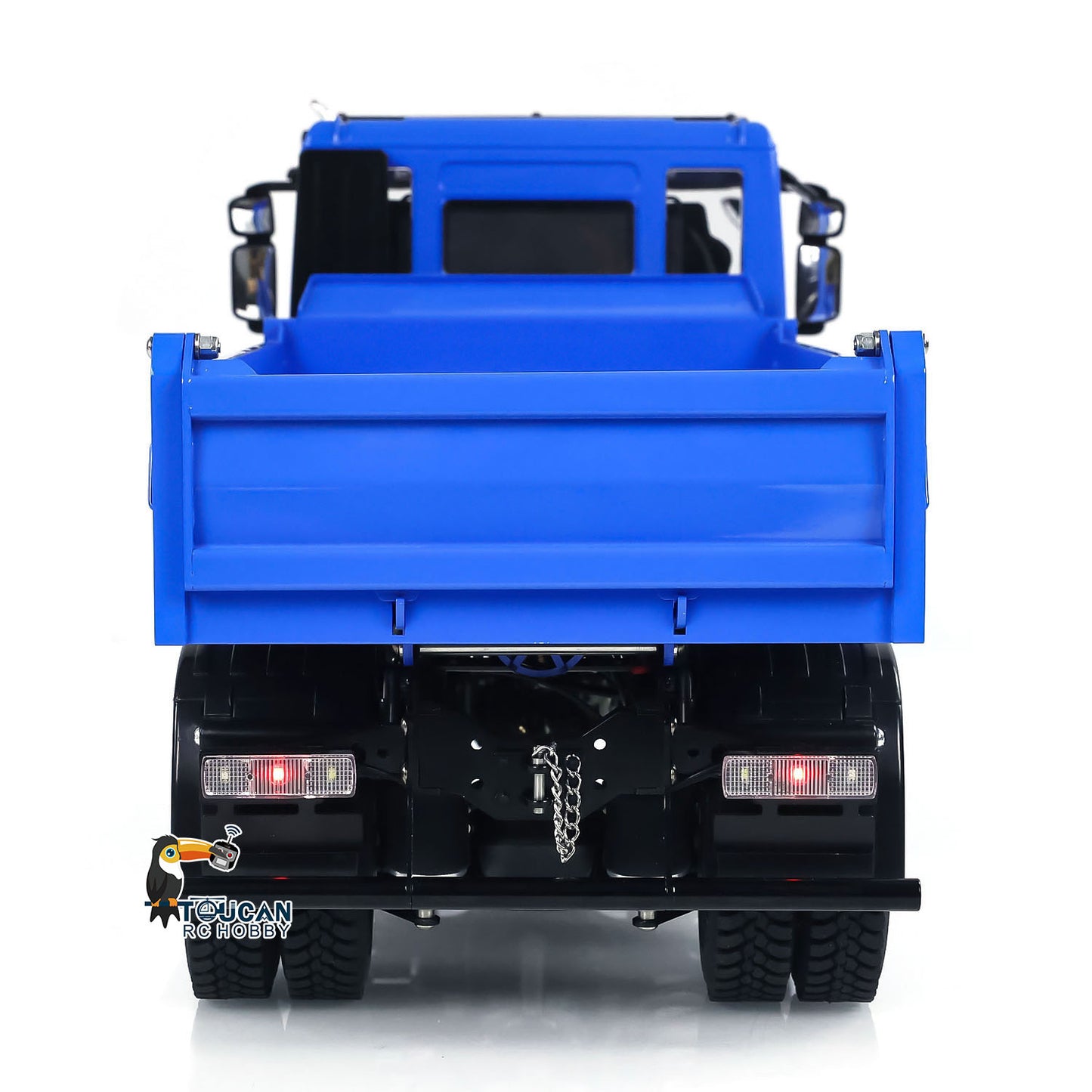 Camion à benne basculante hydraulique RC 1/14 4x4 en métal RC Tipper personnalisé bleu