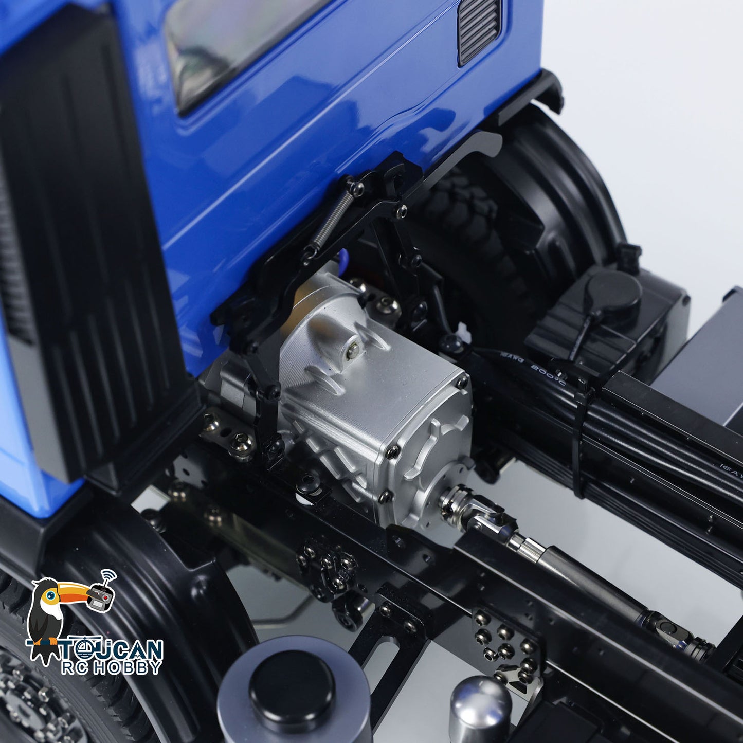 Camion à benne basculante hydraulique RC 1/14 4x4 en métal RC Tipper personnalisé bleu