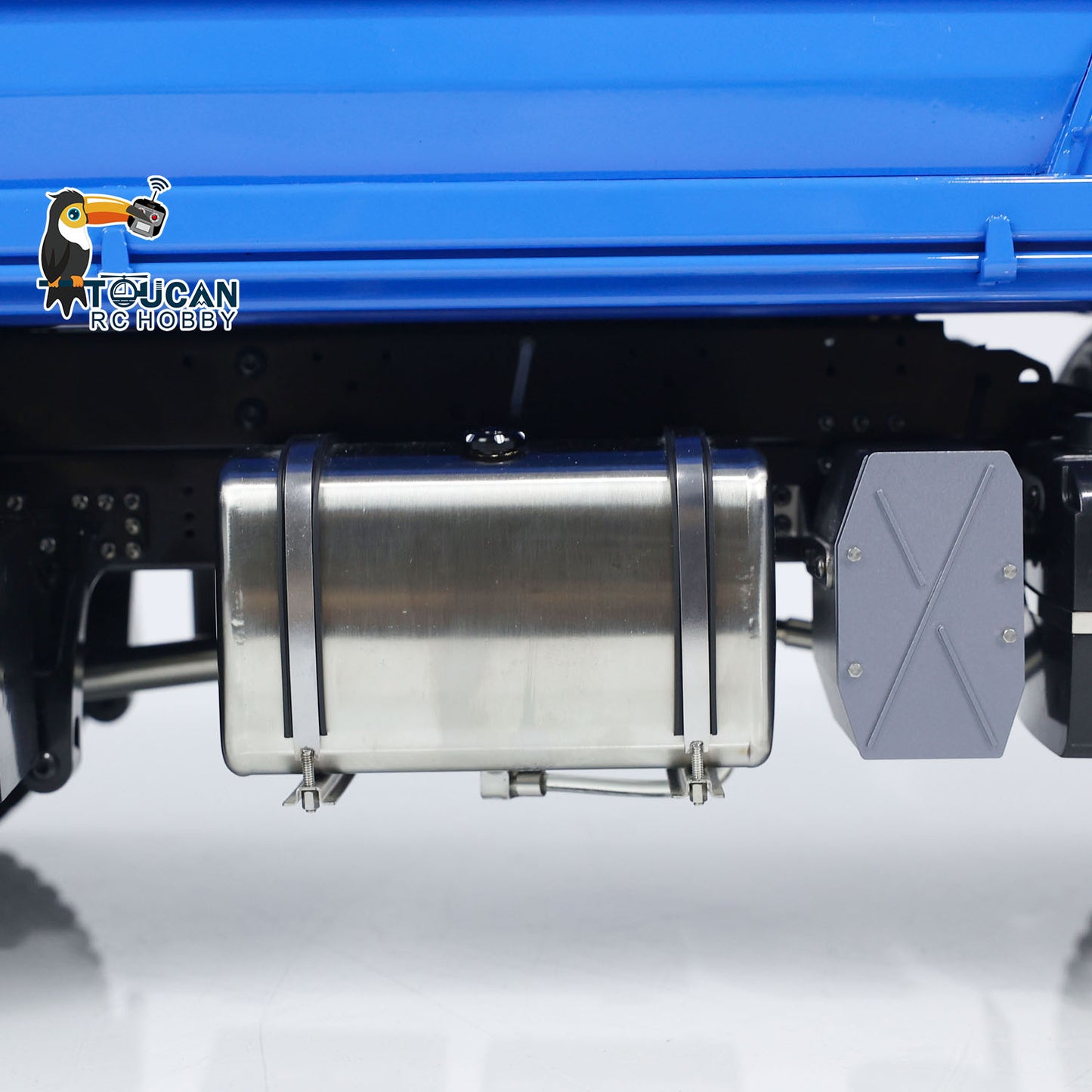 Camion à benne basculante hydraulique RC 1/14 4x4 en métal RC Tipper personnalisé bleu