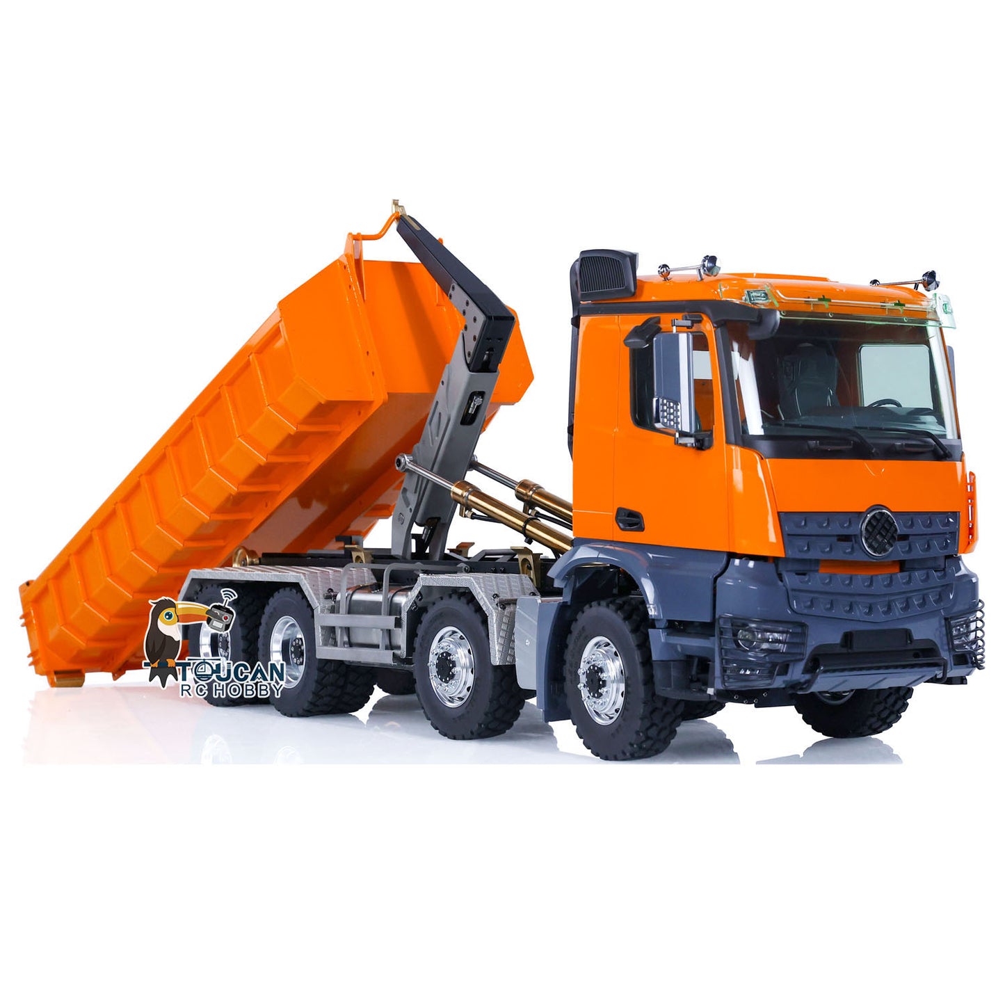 LESU 1/14 Metal 8x8 Hydraulic RC RTR Roll On/Off Dumper Truck 20160901 With K3363 Cabin