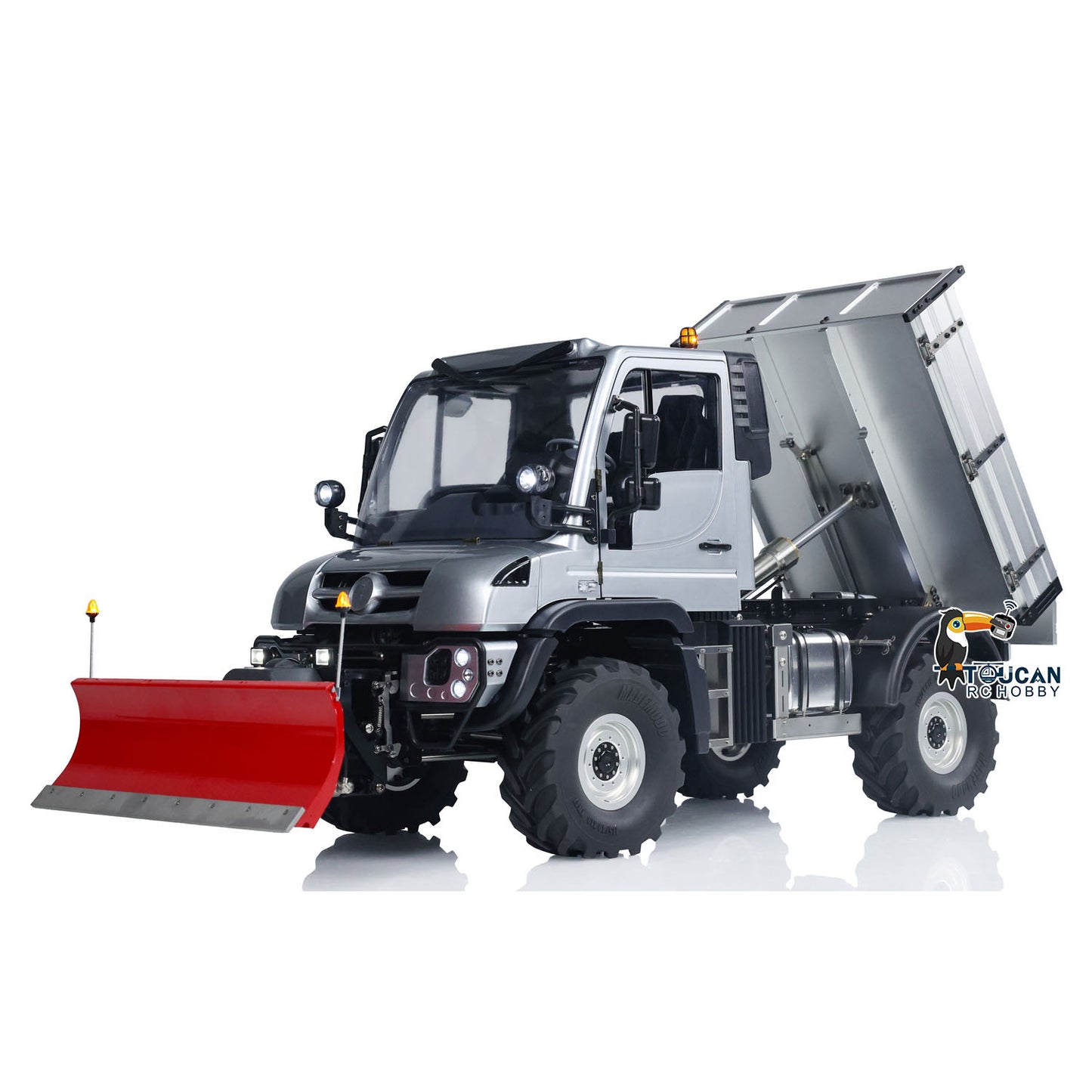 U423 1:10 4X4 Crawler tout-terrain hydraulique à benne basculante avec lame à neige