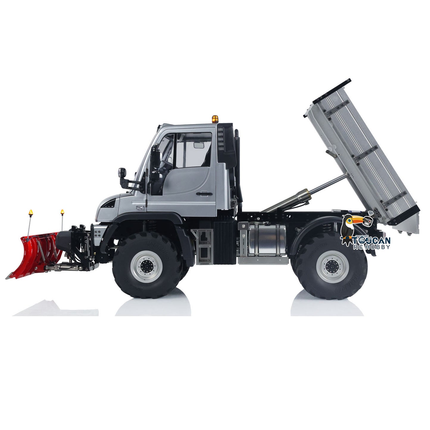 U423 1:10 4X4 Crawler tout-terrain hydraulique à benne basculante avec lame à neige