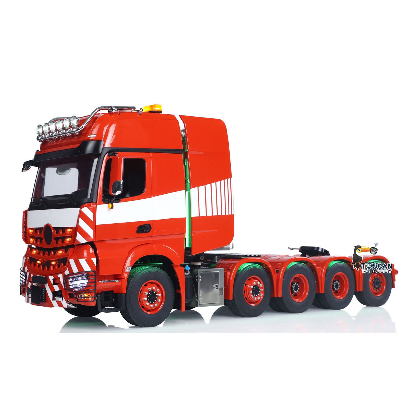 TOUCAN 10X8 Metal Chassis 3363 1/14 RC Tractor Truck RTR Lorry Car Smoke Sound 2Speed Gearbox ST8 Battery Rotating Light