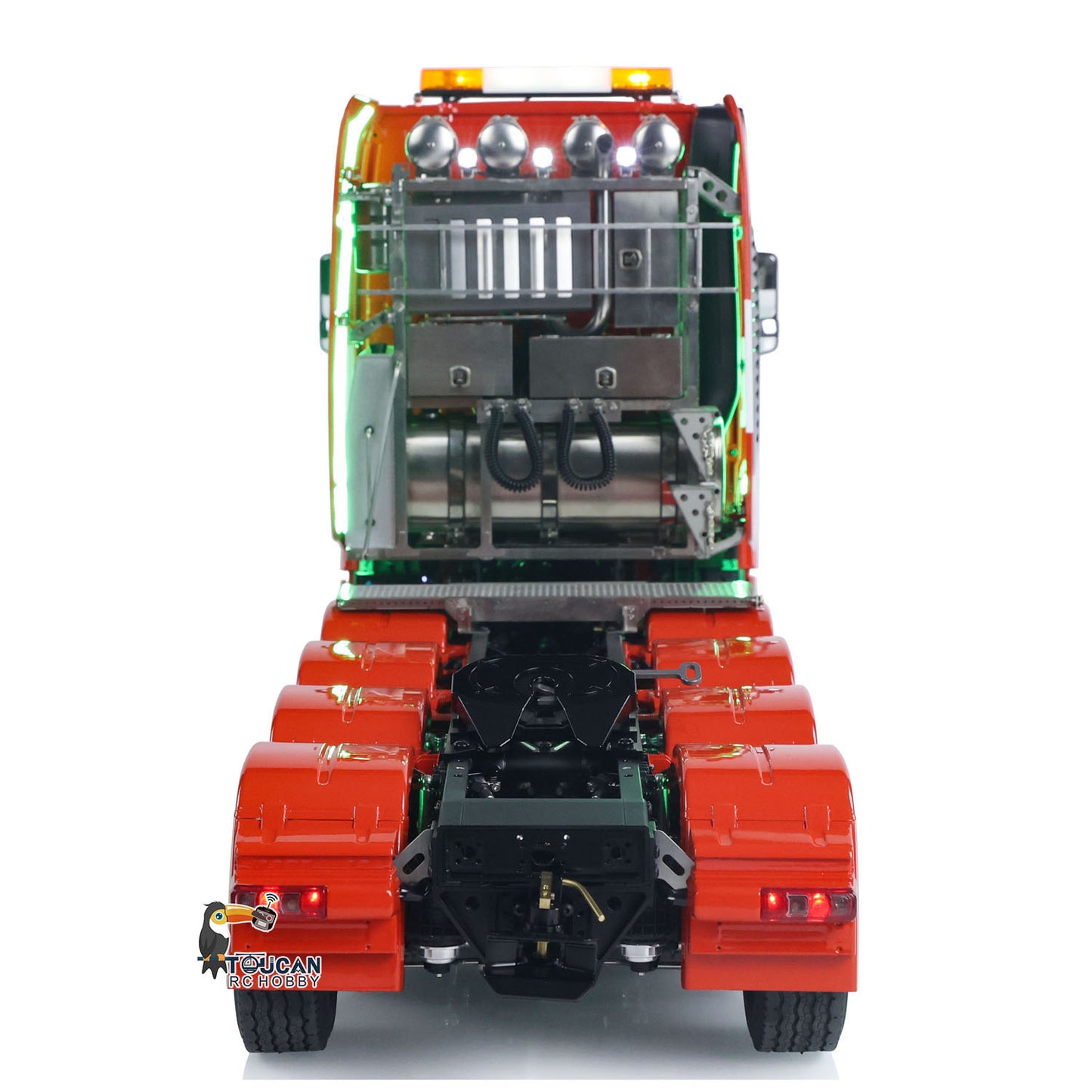 TOUCAN 10X8 Metal Chassis 3363 1/14 RC Tractor Truck RTR Lorry Car Smoke Sound 2Speed Gearbox ST8 Battery Rotating Light