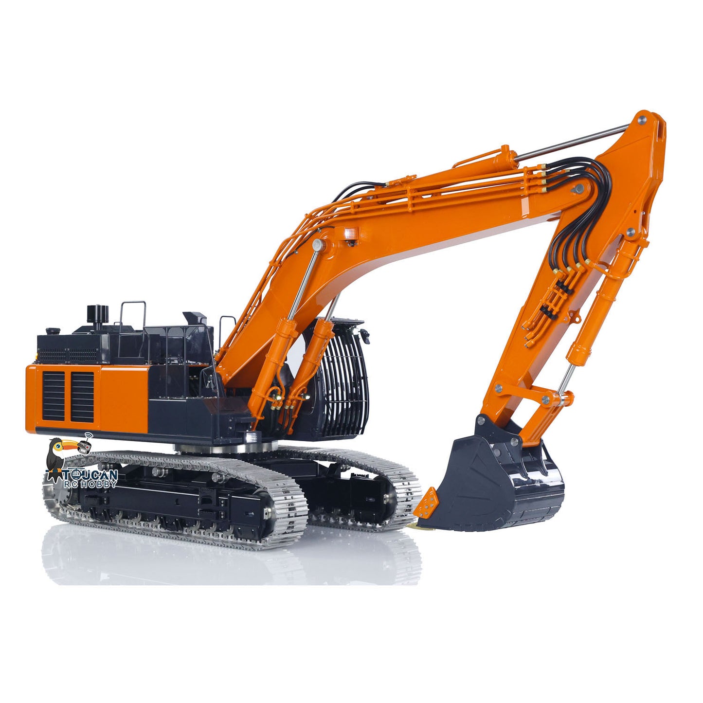 90% Metal LESU 1/14 RC Hydraulic Excavator Aoue ZX490 RTR 2Arms Heavy Digger Model PL18EV Lite Light Sound Smoke