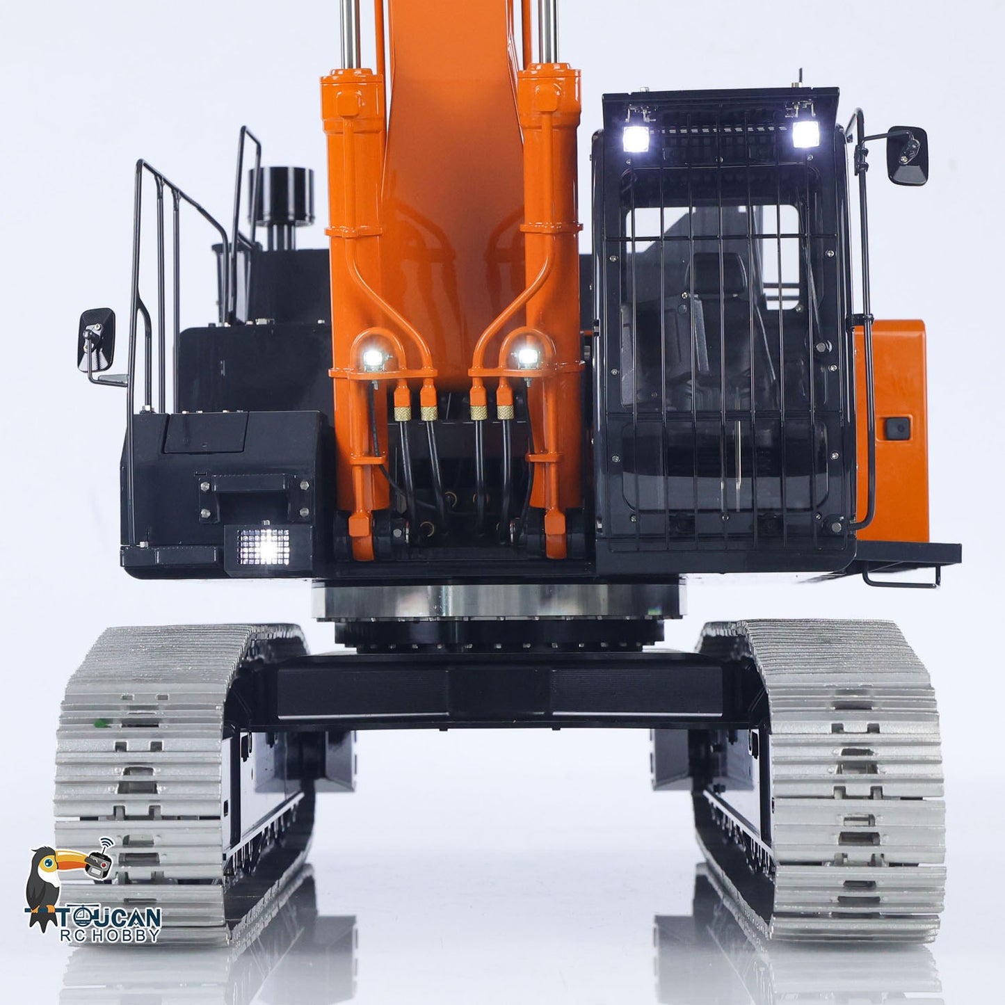 90% Metal LESU 1/14 RC Hydraulic Excavator Aoue ZX490 RTR 2Arms Heavy Digger Model PL18EV Lite Light Sound Smoke