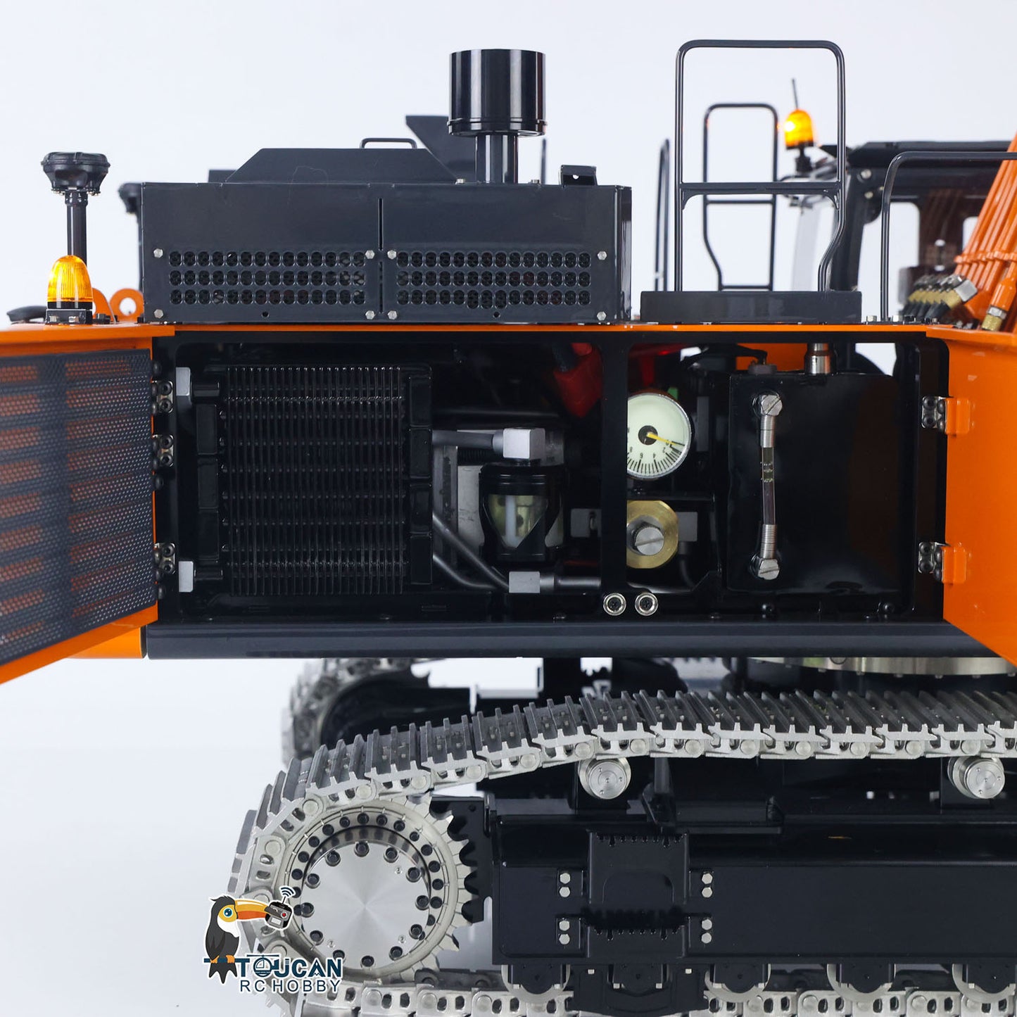 90% Metal LESU 1/14 RC Hydraulic Excavator Aoue ZX490 RTR 2Arms Heavy Digger Model PL18EV Lite Light Sound Smoke