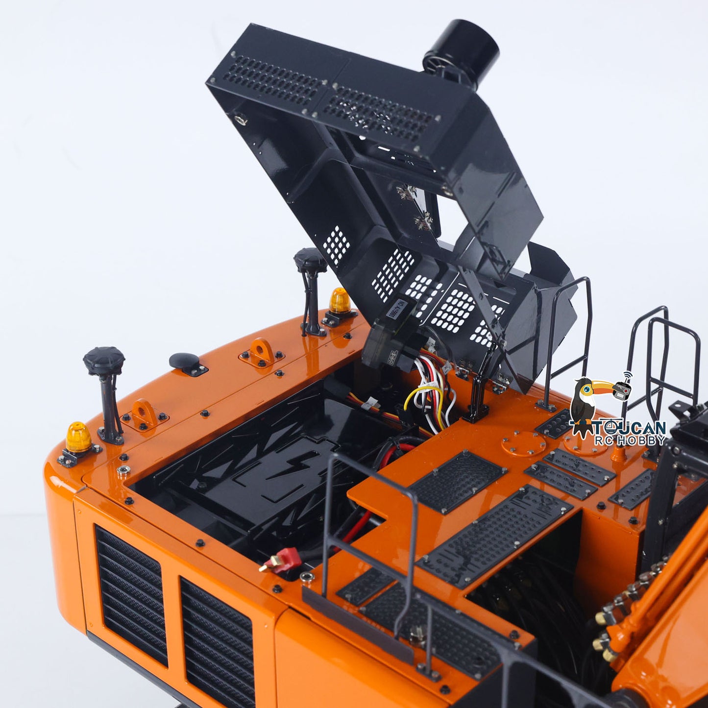 90% Metal LESU 1/14 RC Hydraulic Excavator Aoue ZX490 RTR 2Arms Heavy Digger Model PL18EV Lite Light Sound Smoke