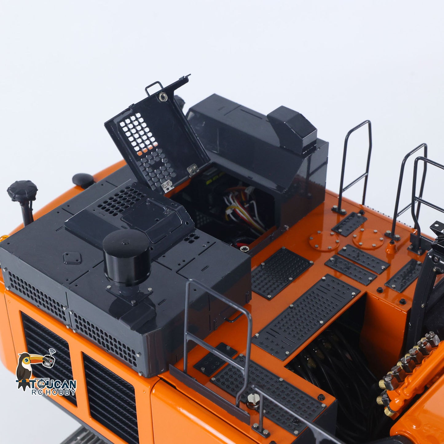 90% Metal LESU 1/14 RC Hydraulic Excavator Aoue ZX490 RTR 2Arms Heavy Digger Model PL18EV Lite Light Sound Smoke