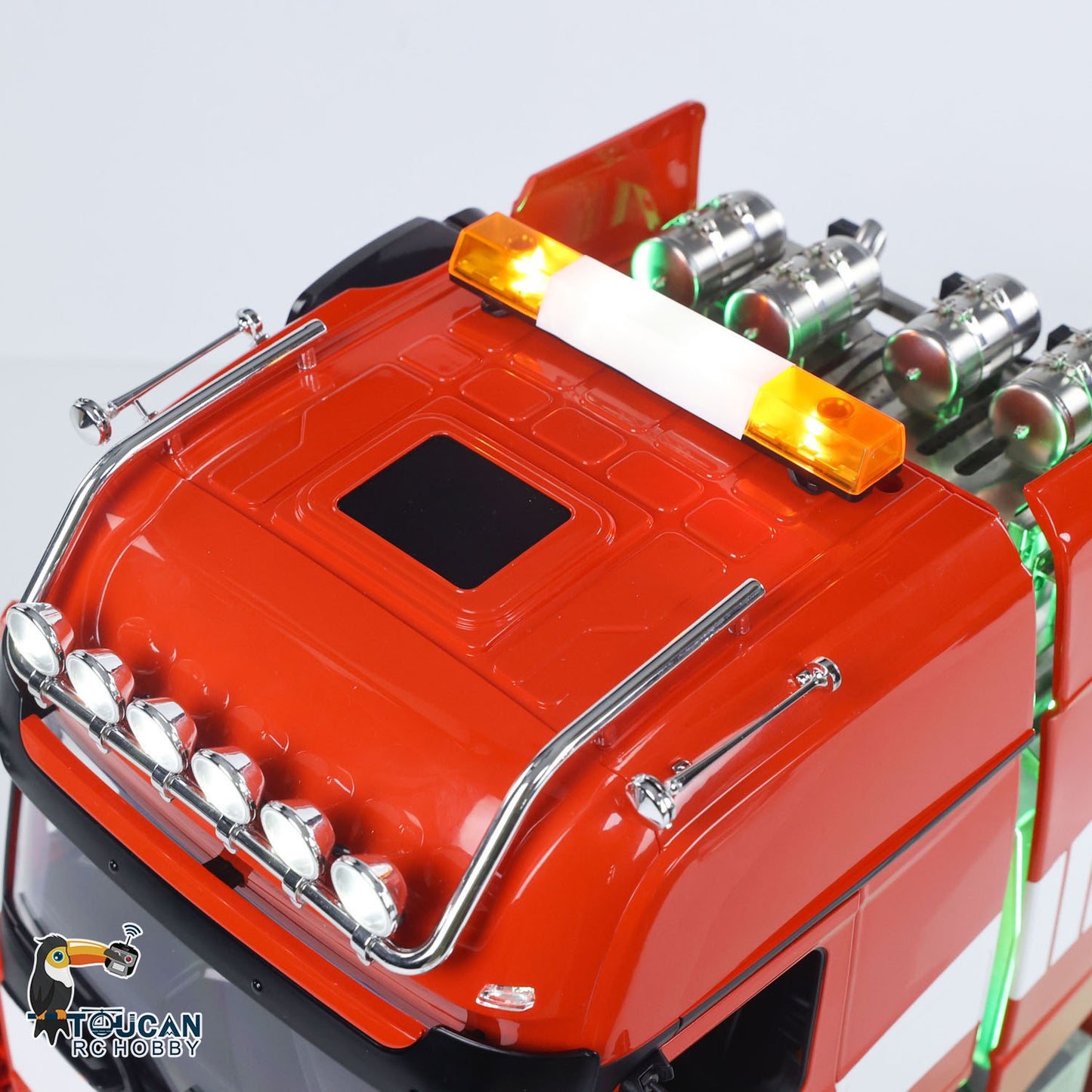 TOUCAN 10X8 Metal Chassis 3363 1/14 RC Tractor Truck RTR Lorry Car Smoke Sound 2Speed Gearbox ST8 Battery Rotating Light