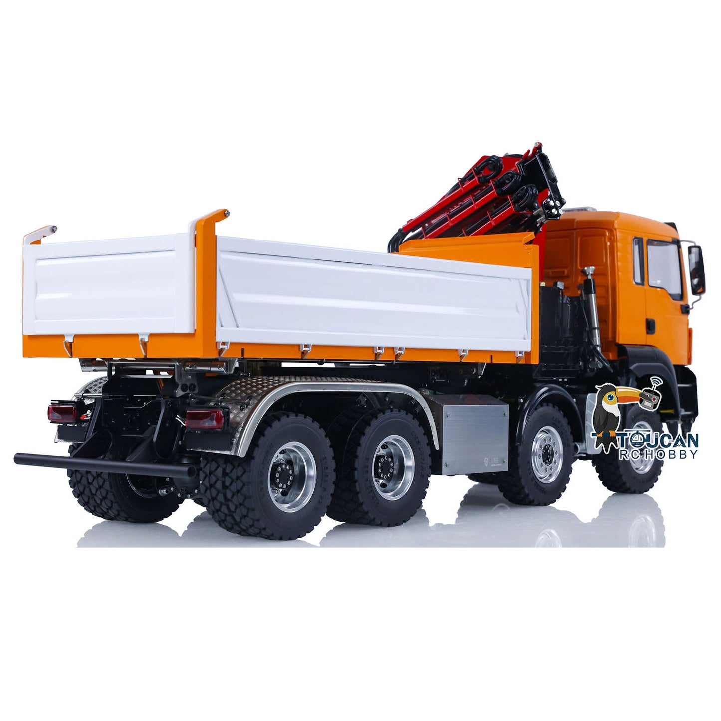 LESU 1/14 Métal MAN 8X8 RTR RC Camion à benne basculante hydraulique assemblé peint avec grue Z0063