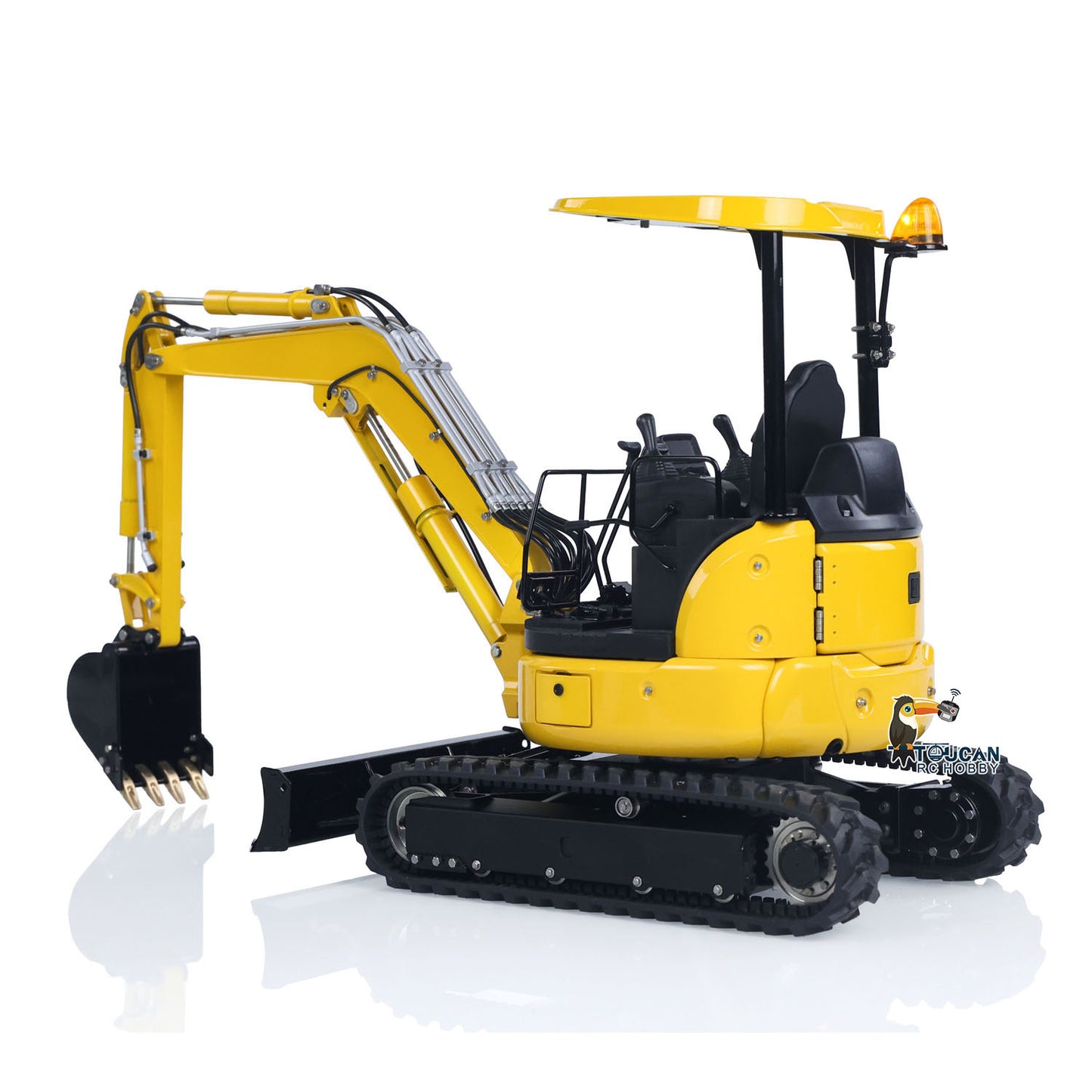 IN STOCK LESU 1/14 Mini RC Hydraulic Excavator PC30 Metal Radio Controlled Digger Model with 6CH Reversing Valves