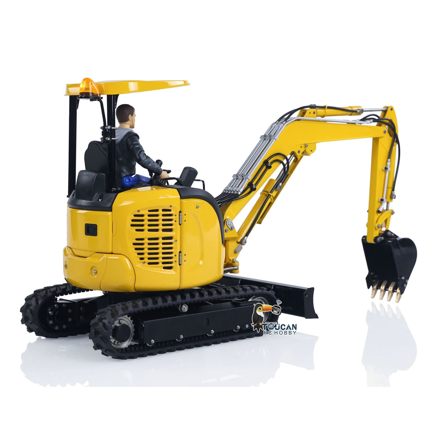 IN STOCK LESU 1/14 Mini RC Hydraulic Excavator PC30 Metal Radio Controlled Digger Model with 6CH Reversing Valves