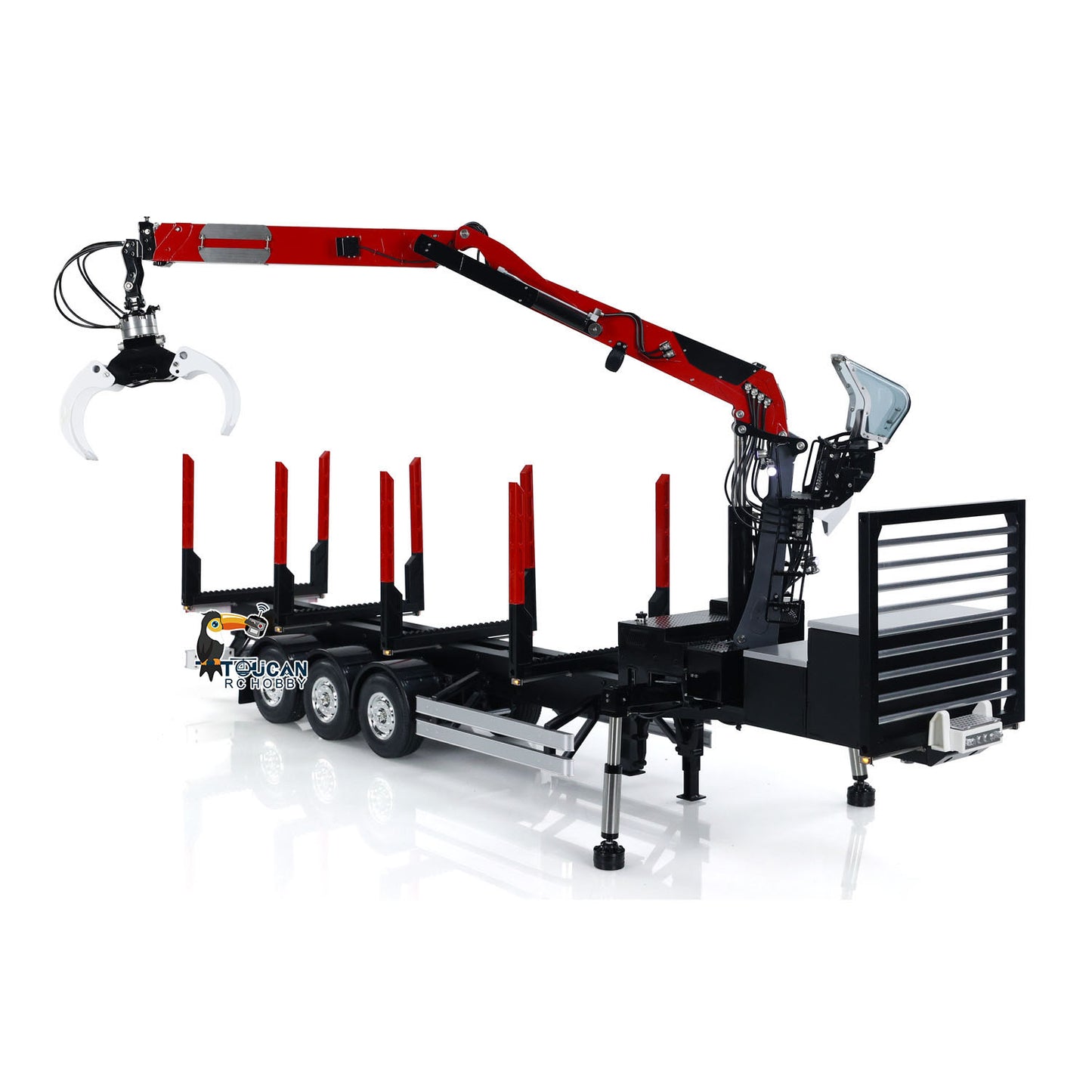 LESU 1/14 Remorque RC avec grue hydraulique en métal